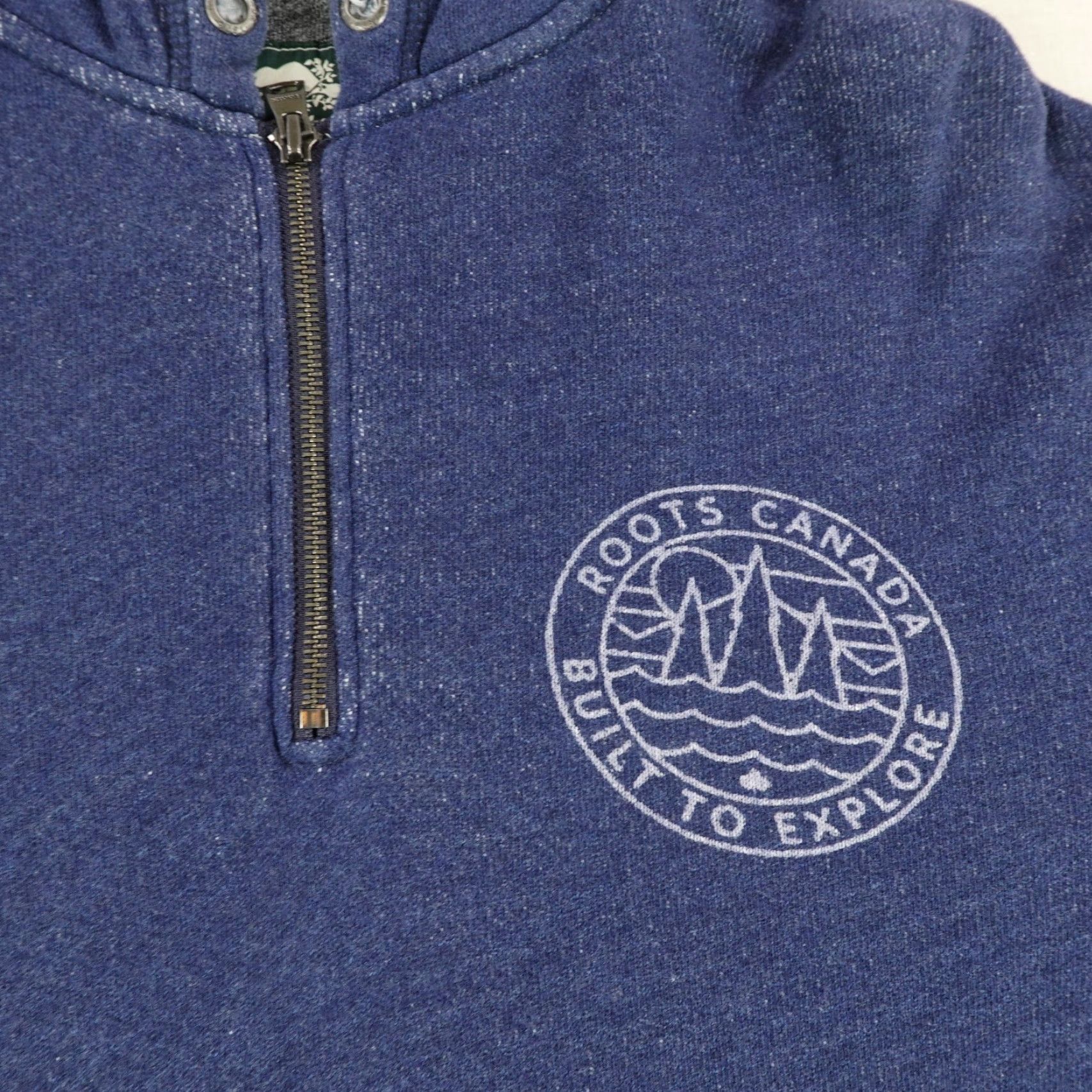 Roots VINTAGE Roots Canada Hoodie Men Small Blue 1/4 Zip Pullover Sweatshirt Outdoor Size US S / EU 44-46 / 1 - 3 Thumbnail