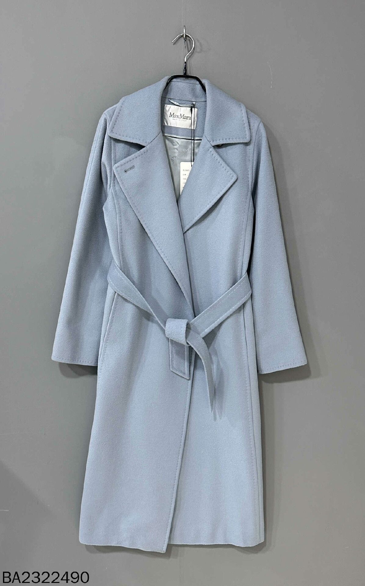 Max Mara Manuela Light Blue Long Coat by MaxMara Size US L / EU 52-54 / 3 - 1 Thumbnail