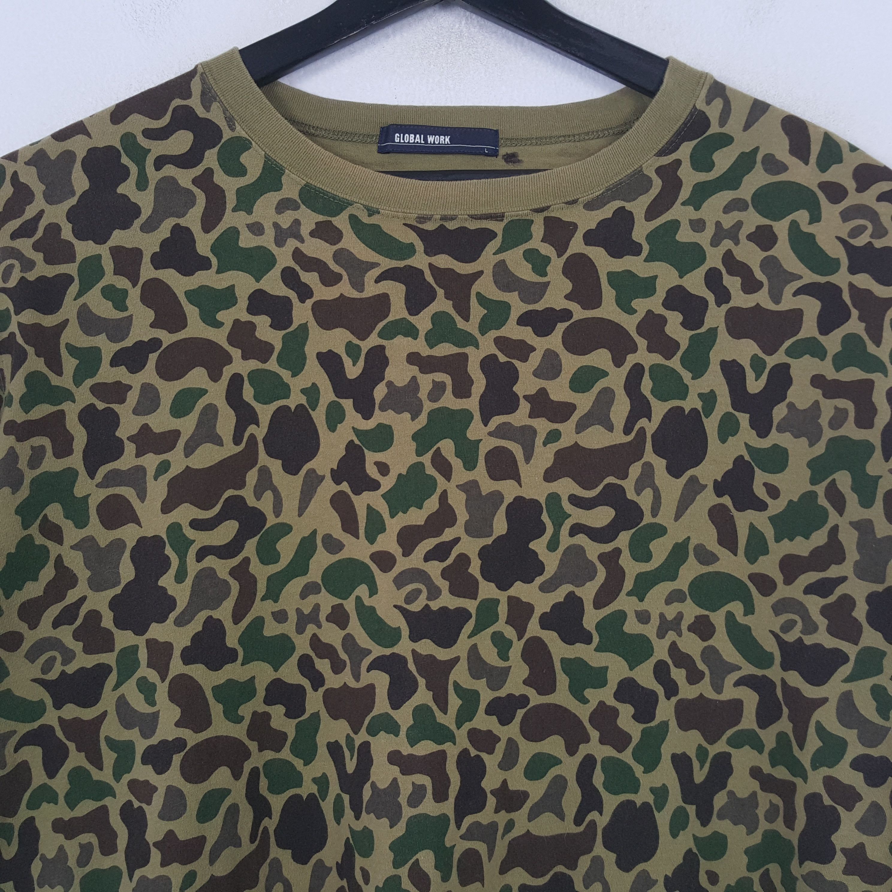 Global Work GLOBAL WORK Camo Design Tshirt C285N25 Size US XL / EU 56 / 4 - 2 Thumbnail