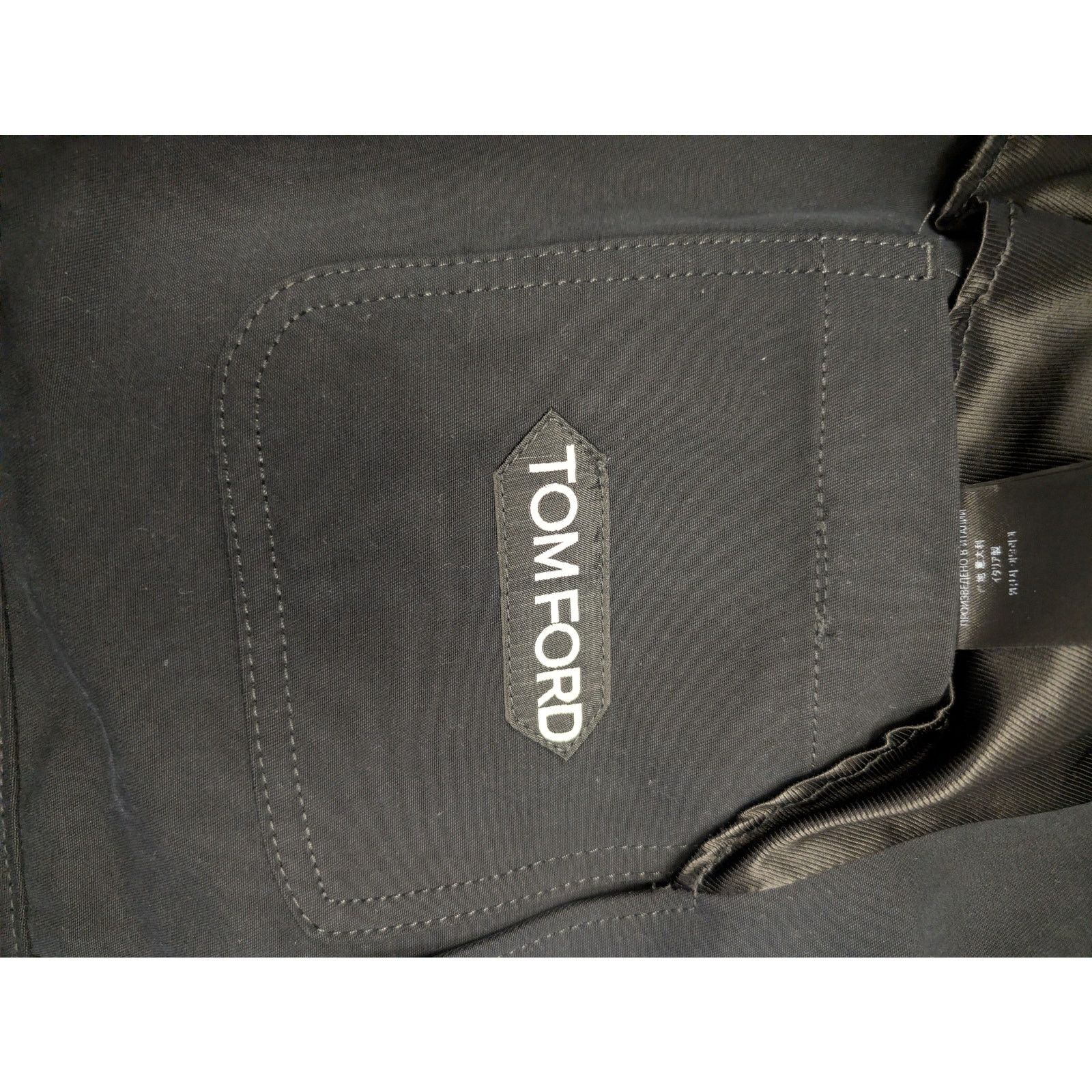 Tom Ford o1rshd1 CC20 Cotton Twill Trucker Jacket in Black Size US M / EU 48-50 / 2 - 16 Thumbnail