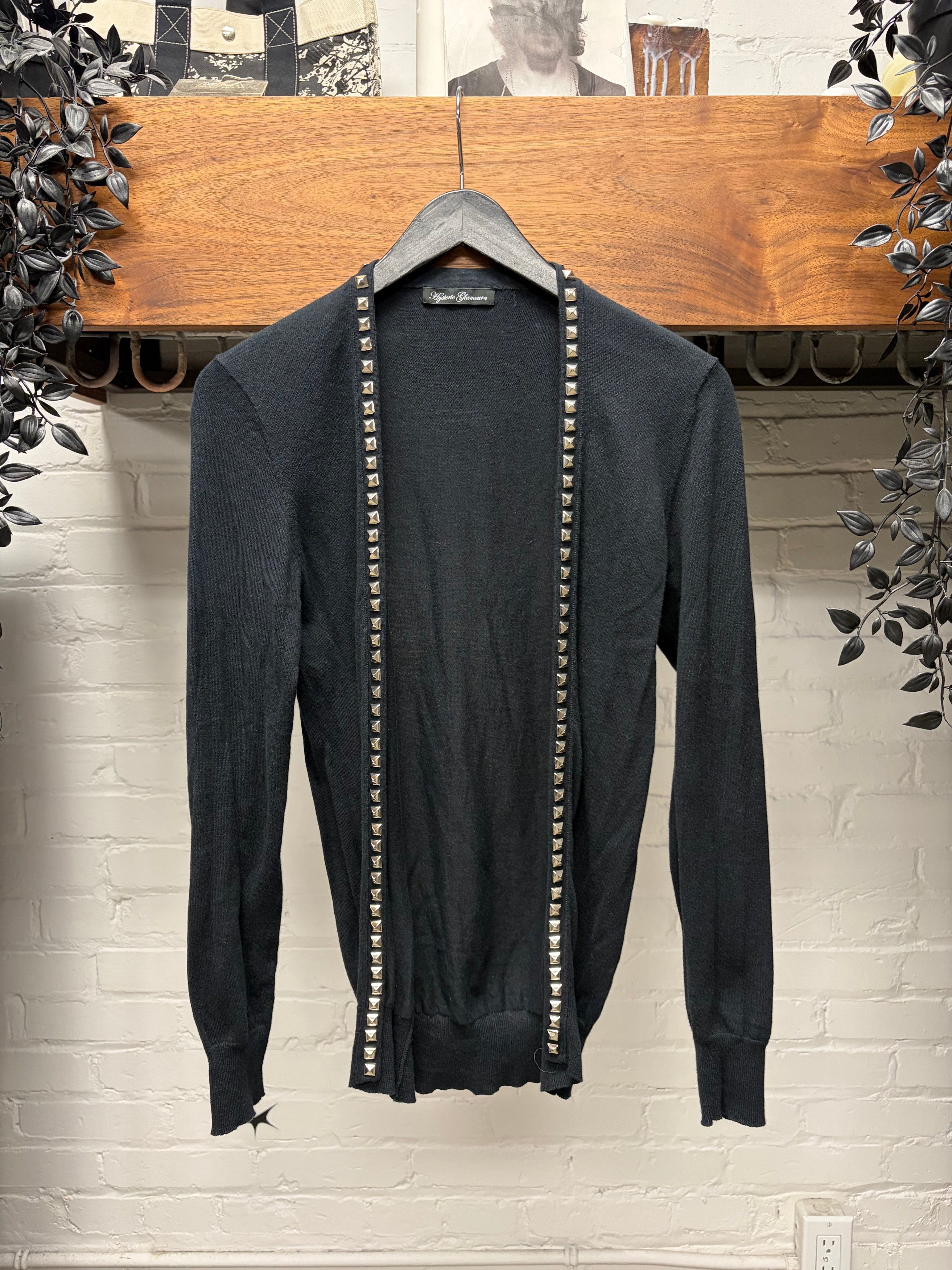 Hysteric Glamour Hysteric Glamour Studded Black Cardigan Size US S / EU 44-46 / 1 - 1 Thumbnail