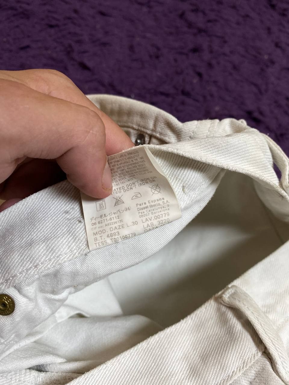 Diesel Diesel logo Vintage white denim Shorts Y2K made in Italy Size US 32 / EU 48 - 4 Thumbnail