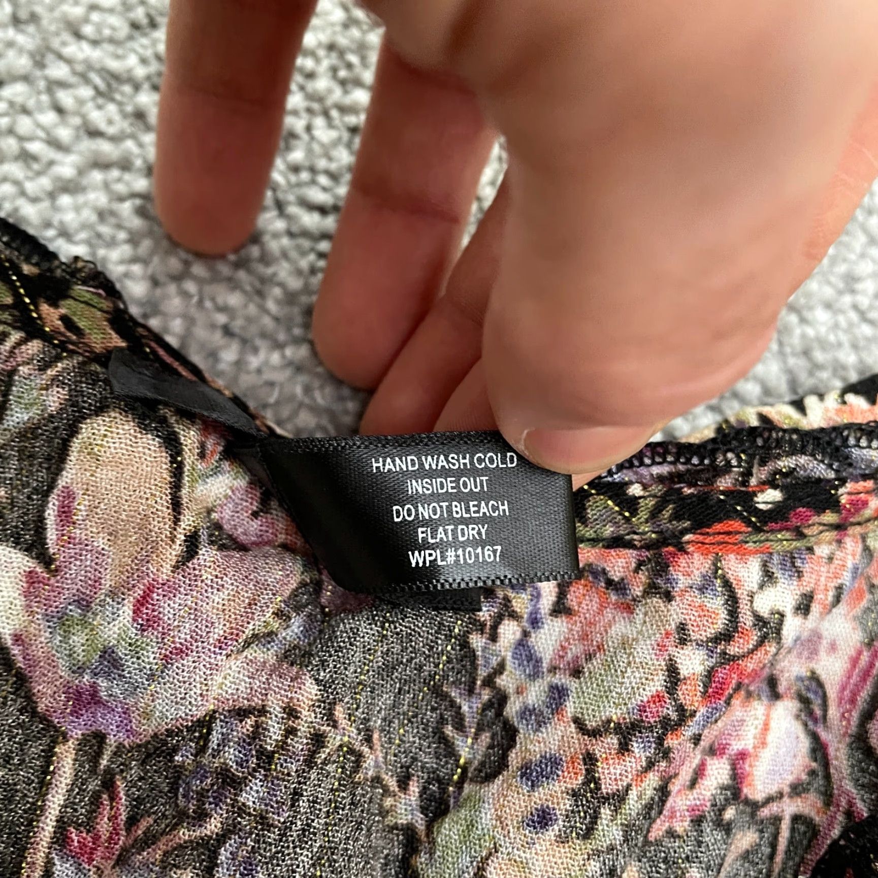 AQUA Aqua Bloomingdale's Floral Cropped Top Womens XS Multi Long Sleeve Metallic Size XS / US 0-2 / IT 36-38 - 6 Thumbnail
