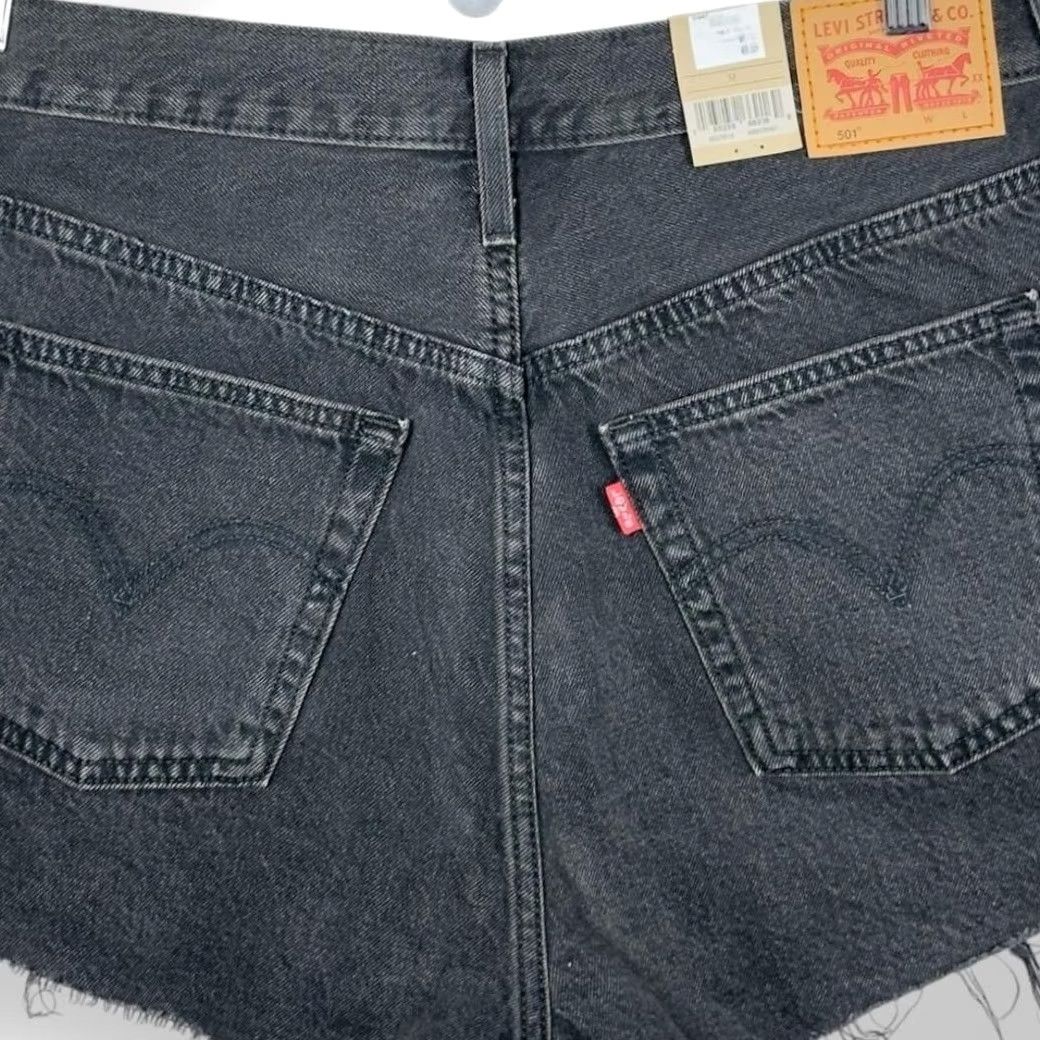 Levi's Levi's 501 Women's Shorts High Rise Denim Black Wash W32 New Size 24" / US 00 / IT 34 - 4 Thumbnail