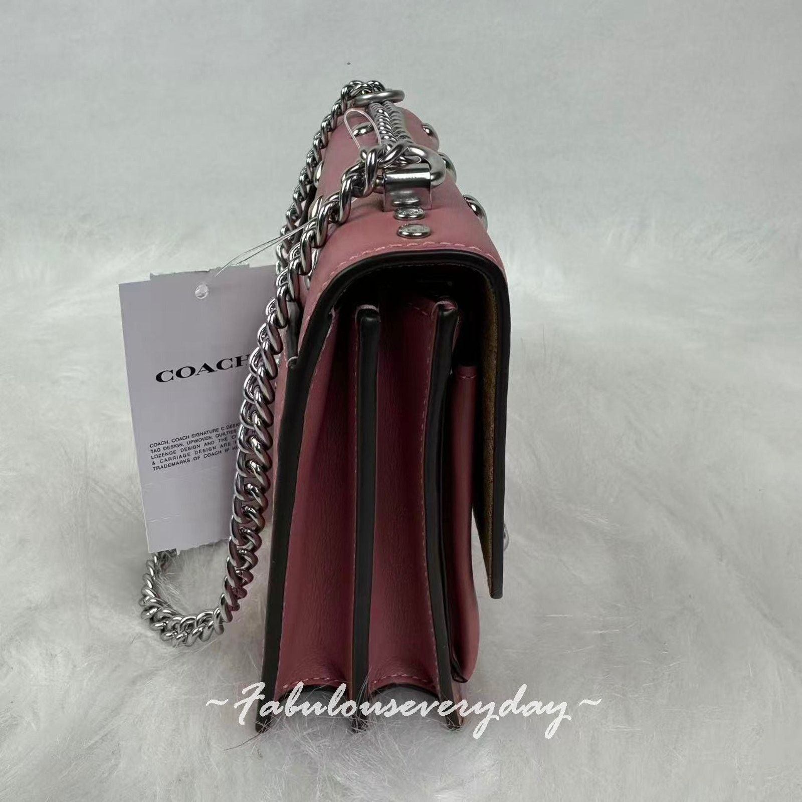 Coach Coach Mini Klare Crossbody Heart Rivets/Leather/Silver/Peony Size ONE SIZE - 3 Thumbnail