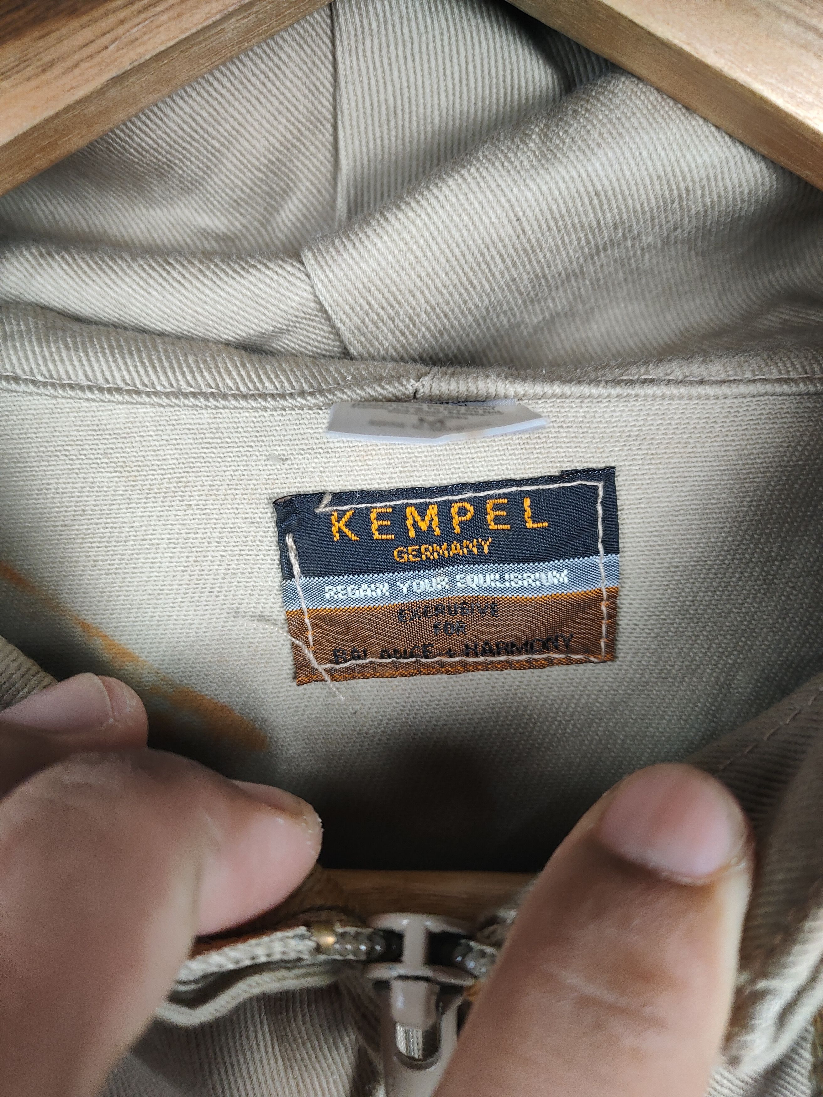 Other Vintage Kempel Germany Distressed Hooded Zipper Jacket Size US M / EU 48-50 / 2 - 7 Thumbnail