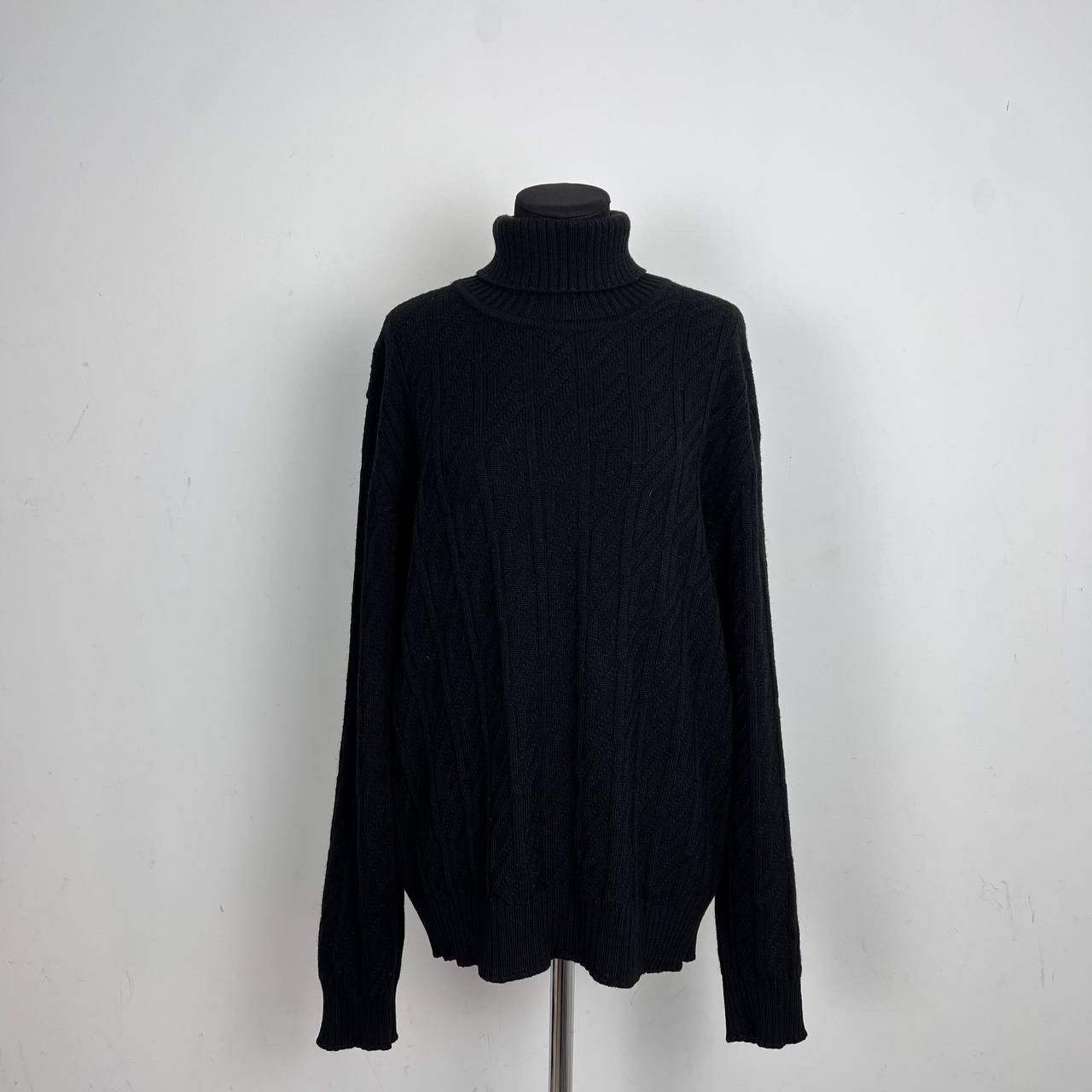 Versace Versace Black Sweater High Neck Size XL Size US XL / EU 56 / 4 - 5 Thumbnail