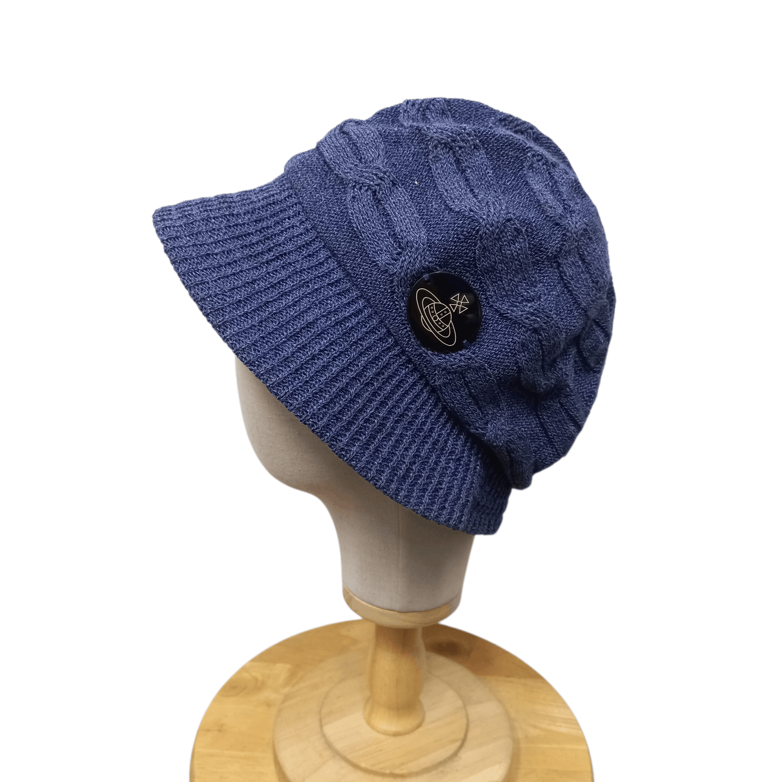 Vivienne Westwood 💥Vintage vivienne westwood orb logo visor knit hat Size ONE SIZE - 2 Thumbnail