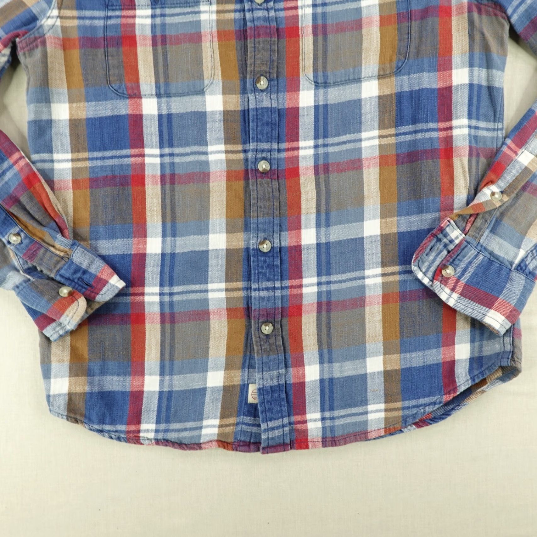 Marine Layer Marine Layer Flannel Shirt Mens Small Blue Red Plaid Long Sleeve Button-Up Work Outdoor Size US L / EU 52-54 / 3 - 4 Thumbnail
