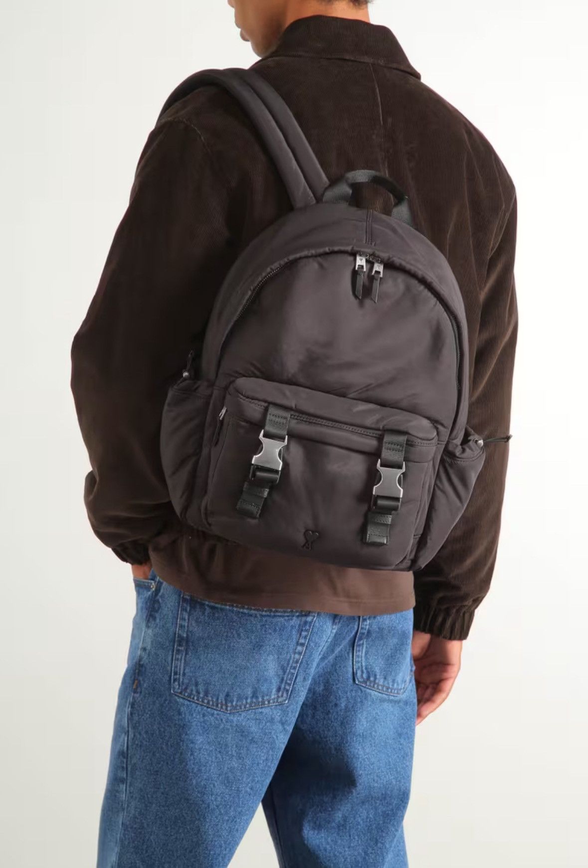 AMI Paris Ami de Coeur Backpack Black OS Unisex Neylon