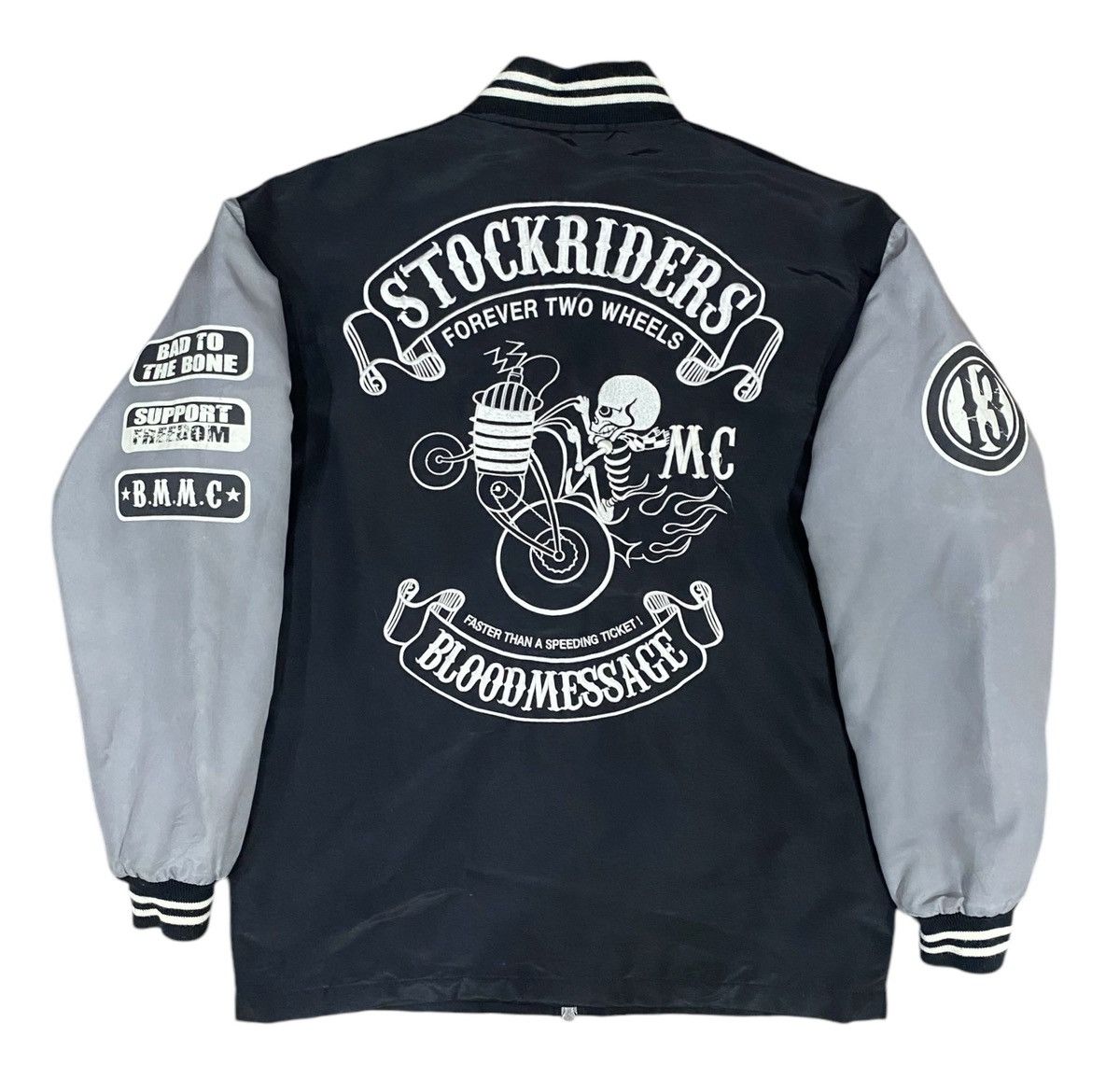 If Only Was True BLOOD MESSAGE Varsity Zipper Jacket Sportwear Size US XL / EU 56 / 4 - 1 Thumbnail