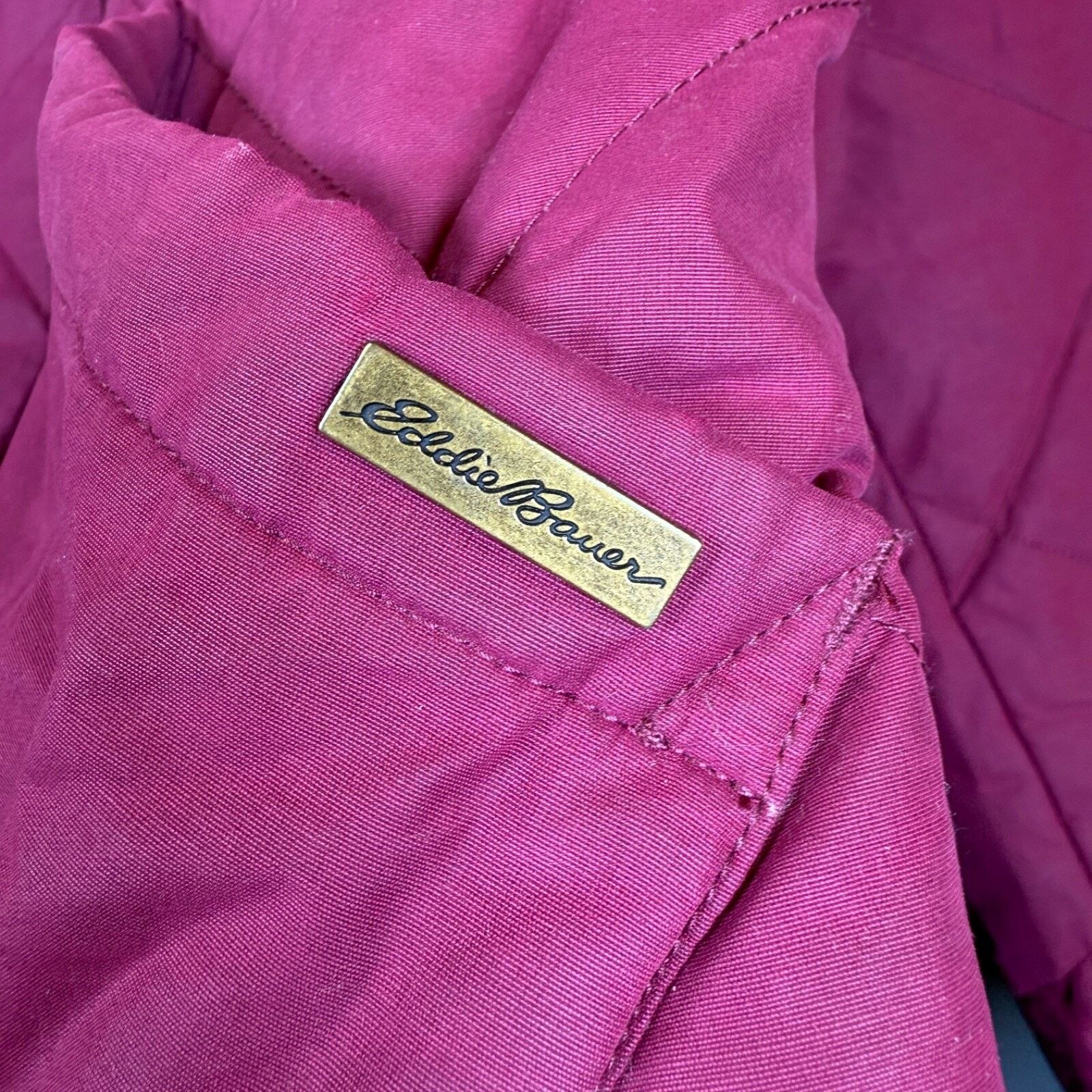 Eddie Bauer Eddie Bauer S burgundy Skyliner model quilted down jacket Size S / US 4 / IT 40 - 7 Thumbnail