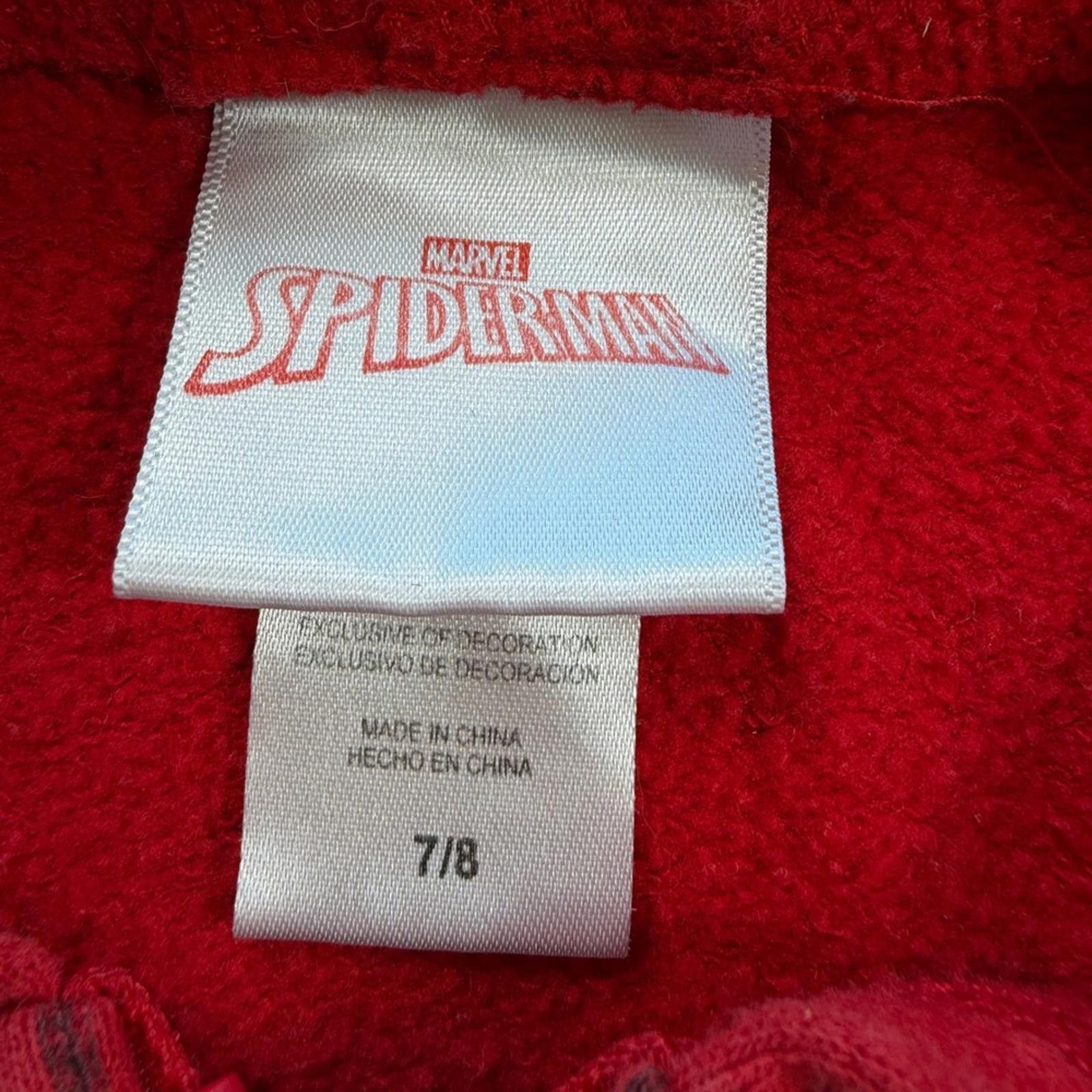 Marvel Comics Marvel Spider-Man Zip Up Hoodie Youth Size 7/8 Sweatshirt Size US XXS / EU 40 - 4 Thumbnail