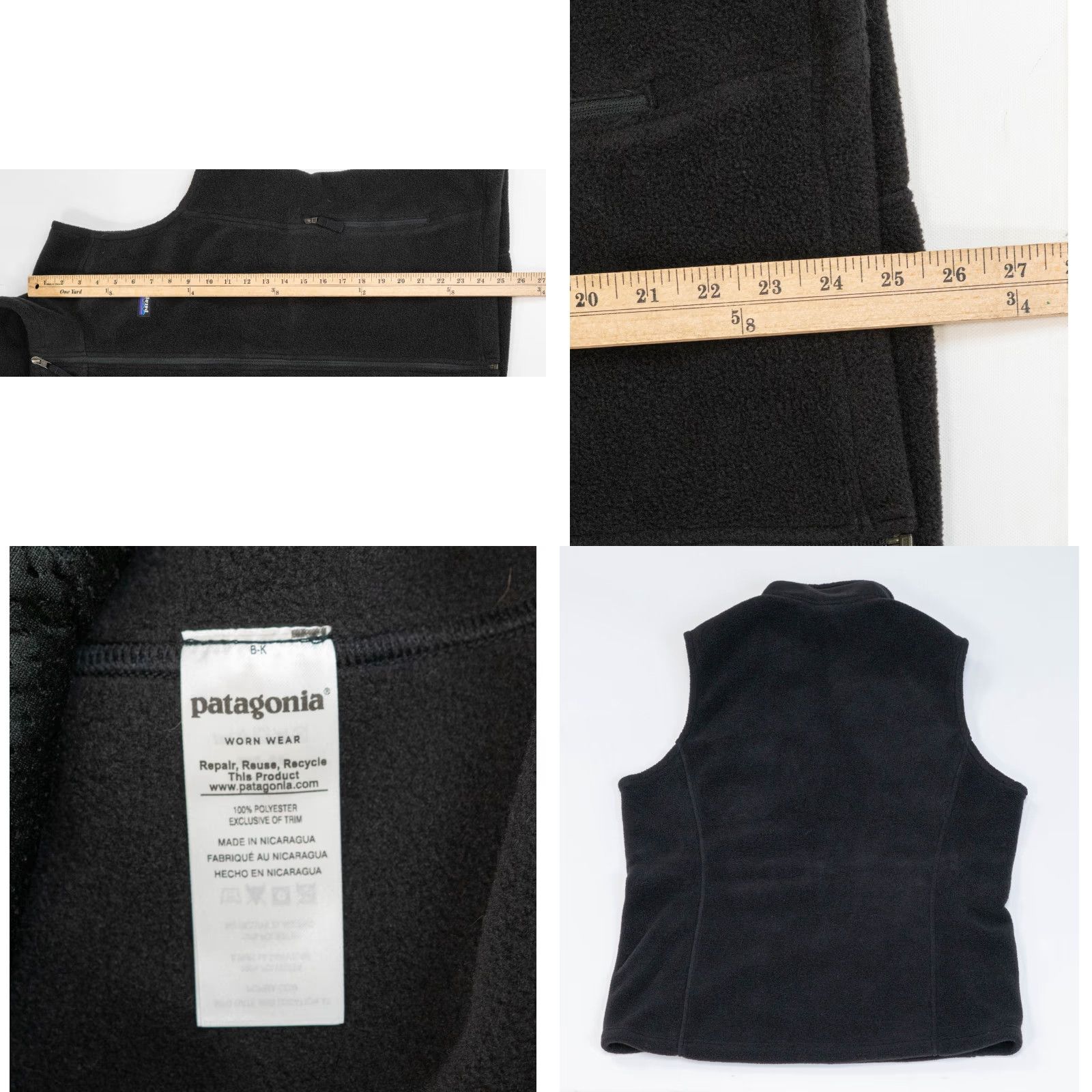 Patagonia VINTAGE Patagonia Synchilla Vest Womens Large Black Full Zip Fleece Outdoors Hiking Logo Size L / US 10 / IT 46 - 9 Thumbnail