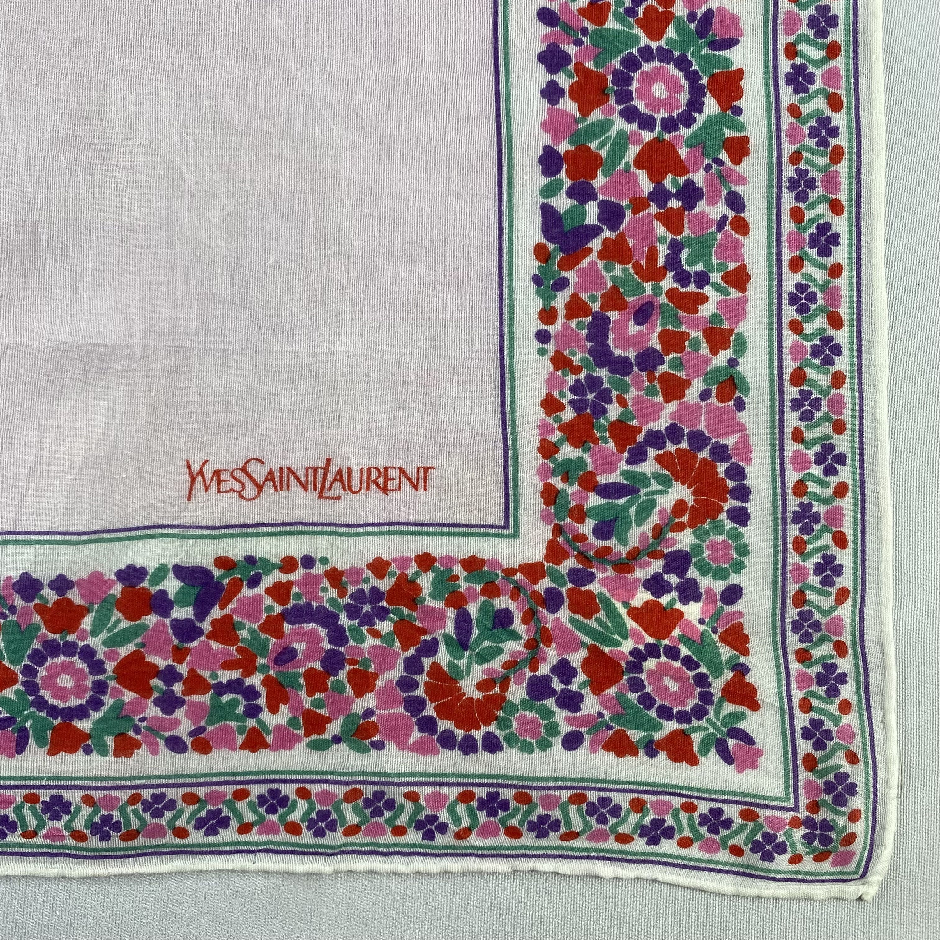 Vintage Yves Saint Laurent Handkerchief / Neckerchief-P1245 Size ONE SIZE - 3 Thumbnail
