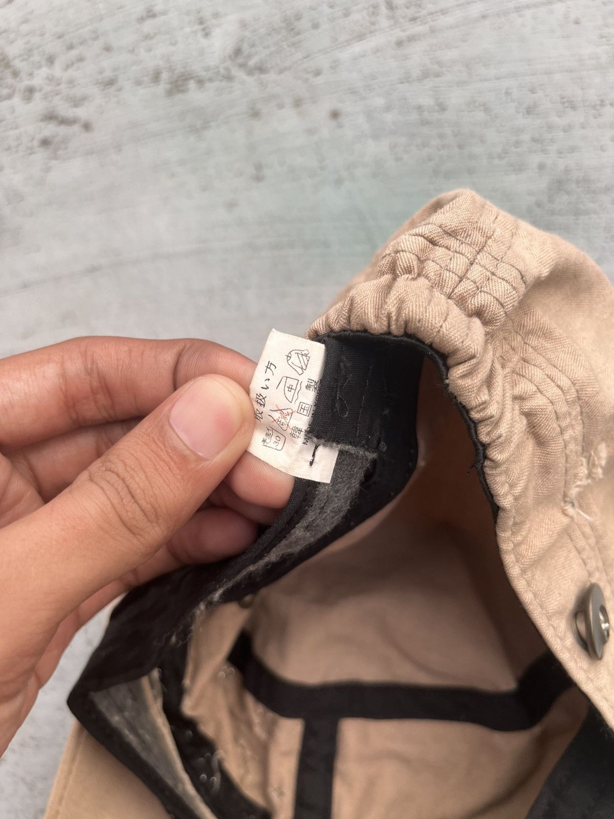 If Six Was Nine × Japanese Brand × Le Grande Bleu (L.G.B.) JAPANESE TWO FOLD DISTRESSED STUDED CADET HAT PUNK Y2K Size ONE SIZE - 2 Thumbnail