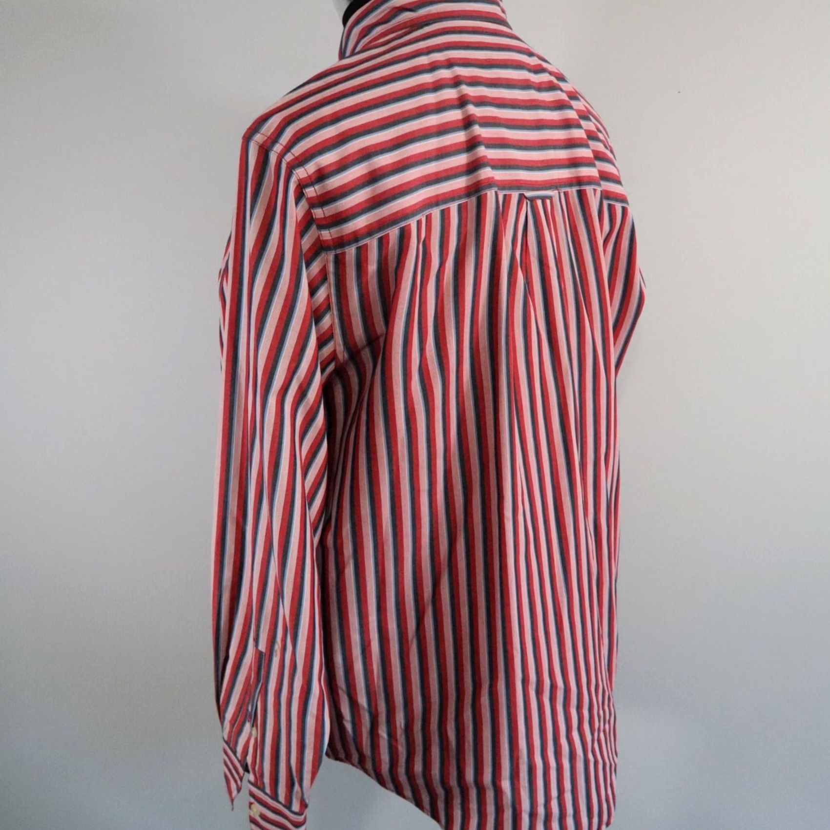 Chaps Chaps Shirt Mens Medium Easy Care Casual Button Down Red Striped Long Sleeve Shirt Mens Regular Red Striped Button-Up Colar Down Size US M / EU 48-50 / 2 - 7 Thumbnail