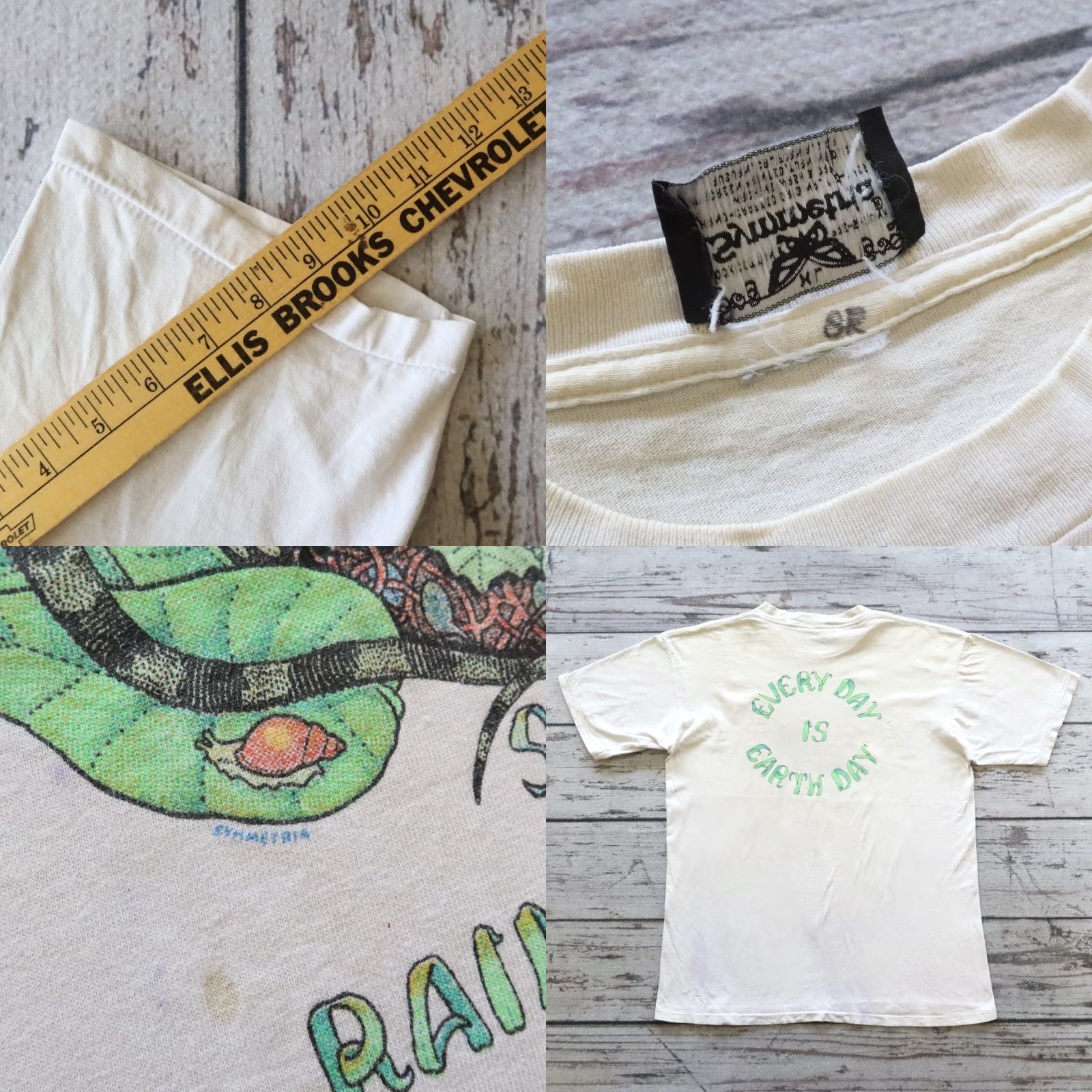 Vintage VINTAGE Grateful Dead Save The Rain Forest Tshirt XL White Mens T-Shirt 80s Concert Merchandise Size US XL / EU 56 / 4 - 9 Thumbnail