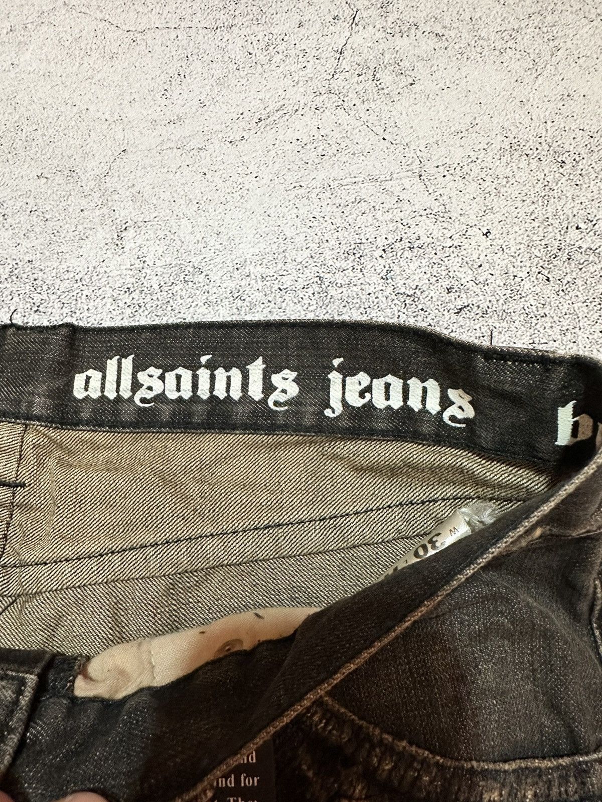 Allsaints × Japanese Brand 90s 🔥🔥 Vintage Allsaints distressed Japanese pants jeans Size 30" / US 8 / IT 44 - 10 Thumbnail