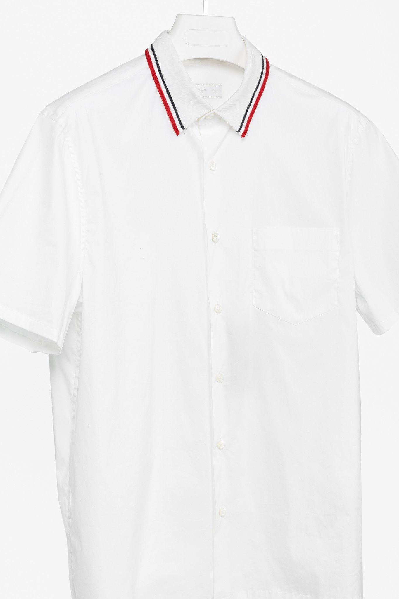 Prada Prada Popeline Stretch Stripe-Collar Button Shirt Size US M / EU 48-50 / 2 - 3 Thumbnail