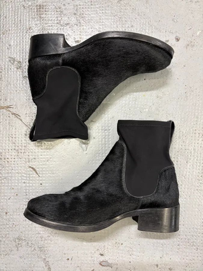 Acne Studios Acne Studios Black Calf Hair Leather Chelsea Boots Size US 6 / IT 36 - 3 Thumbnail