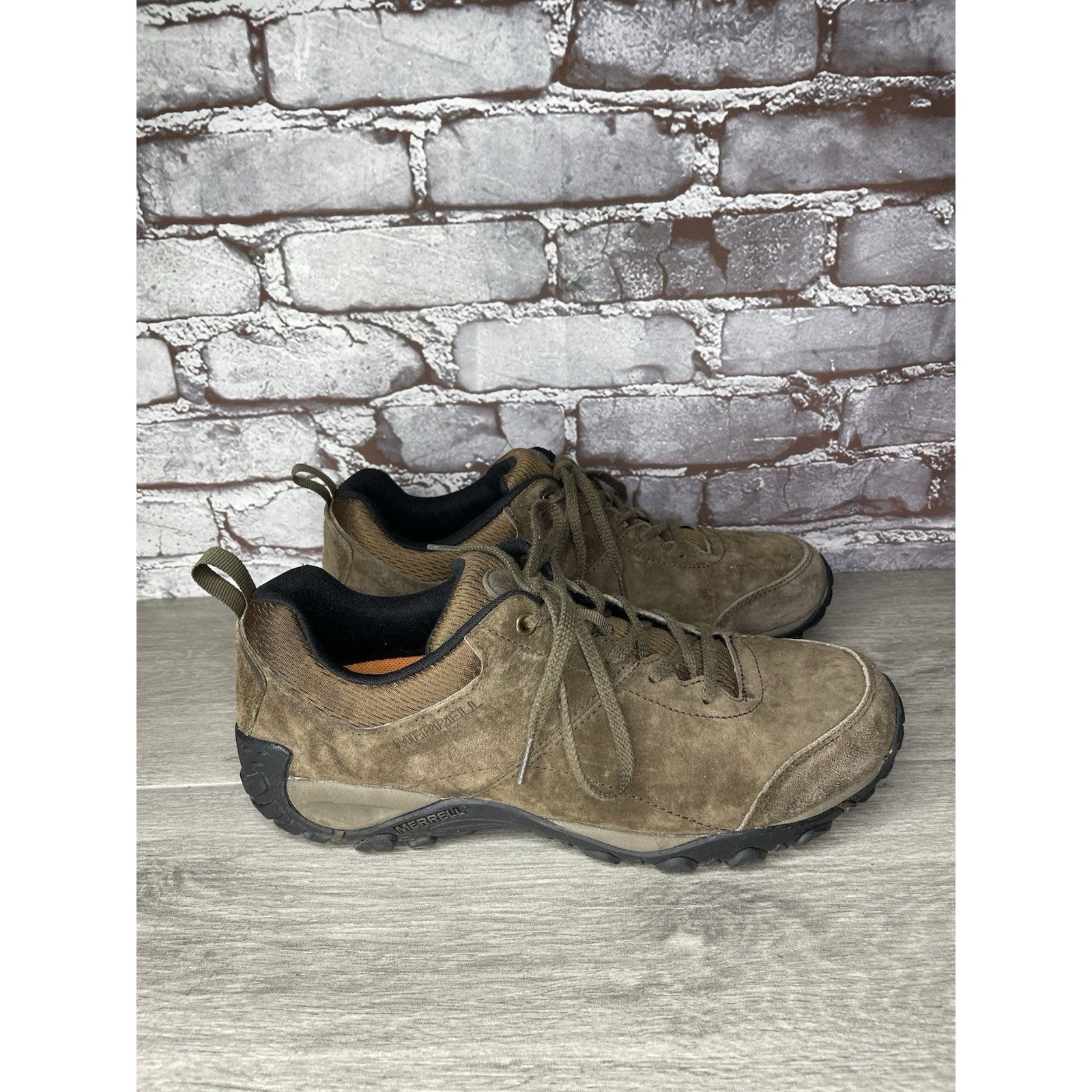 Merrell Merrell Slate Brown Suede Hiking Trail Lace Up Shoes Men’s S Size US 11 / EU 44 - 17 Thumbnail