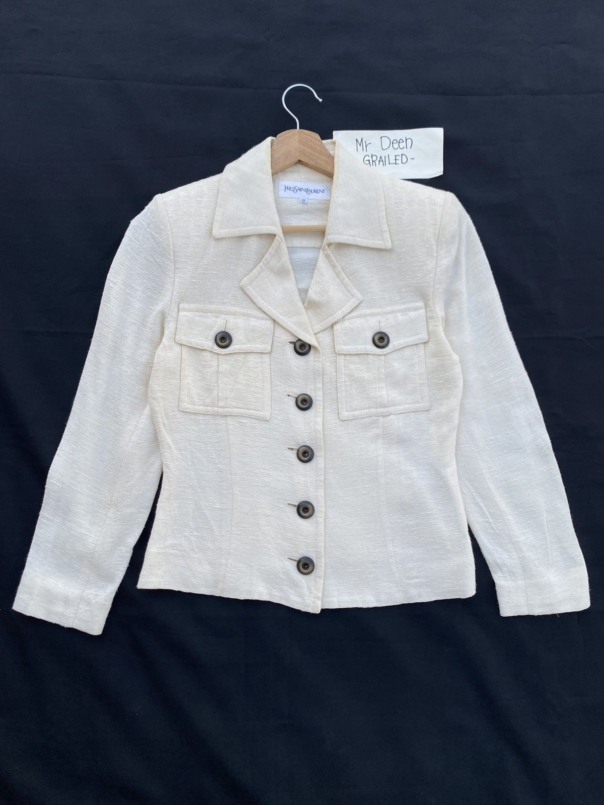 Yves Saint Laurent Rare Vintage YSL Yves Saint Laurent Buttoned Blazer/Jacket Size S / US 4 / IT 40 - 1 Thumbnail