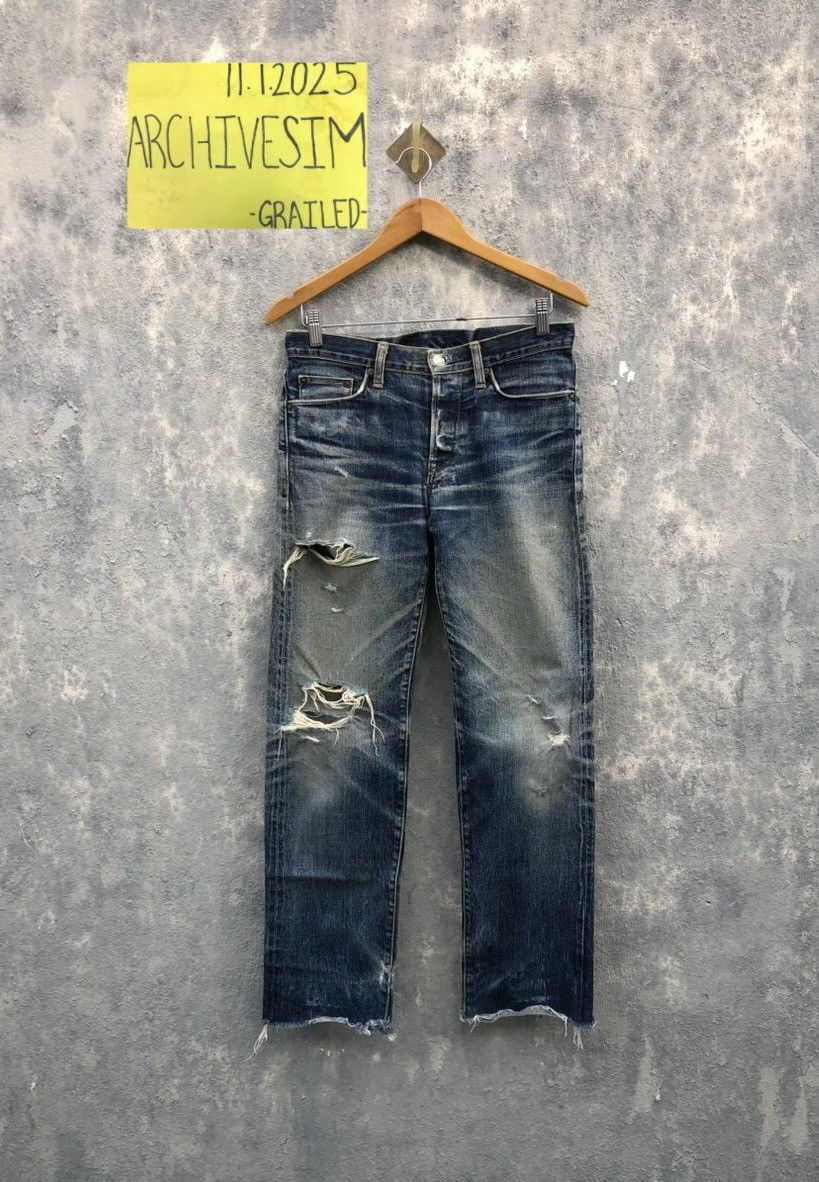 Hysteric Glamour Hysteric Glamour Distressed With Stud Selvedge Jeans Size US 31 - 2 Thumbnail