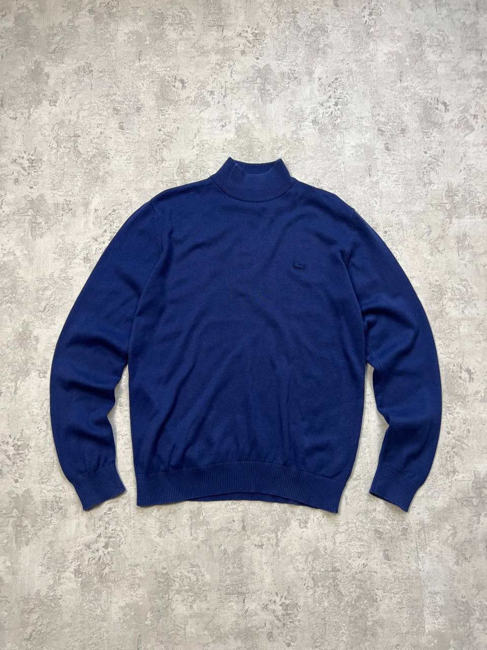 Lacoste Lacoste Blue Light Sweater Under The Neck Leather Logo Size US L / EU 52-54 / 3 - 1 Thumbnail