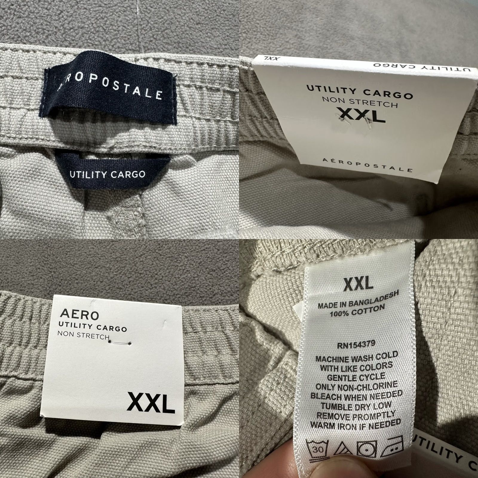 Aeropostale Aeropostale Pants Womens 2XL Beige Mid Rise Utility Cargo Pocket Wide Leg Size 28" / US 6 / IT 42 - 8 Thumbnail