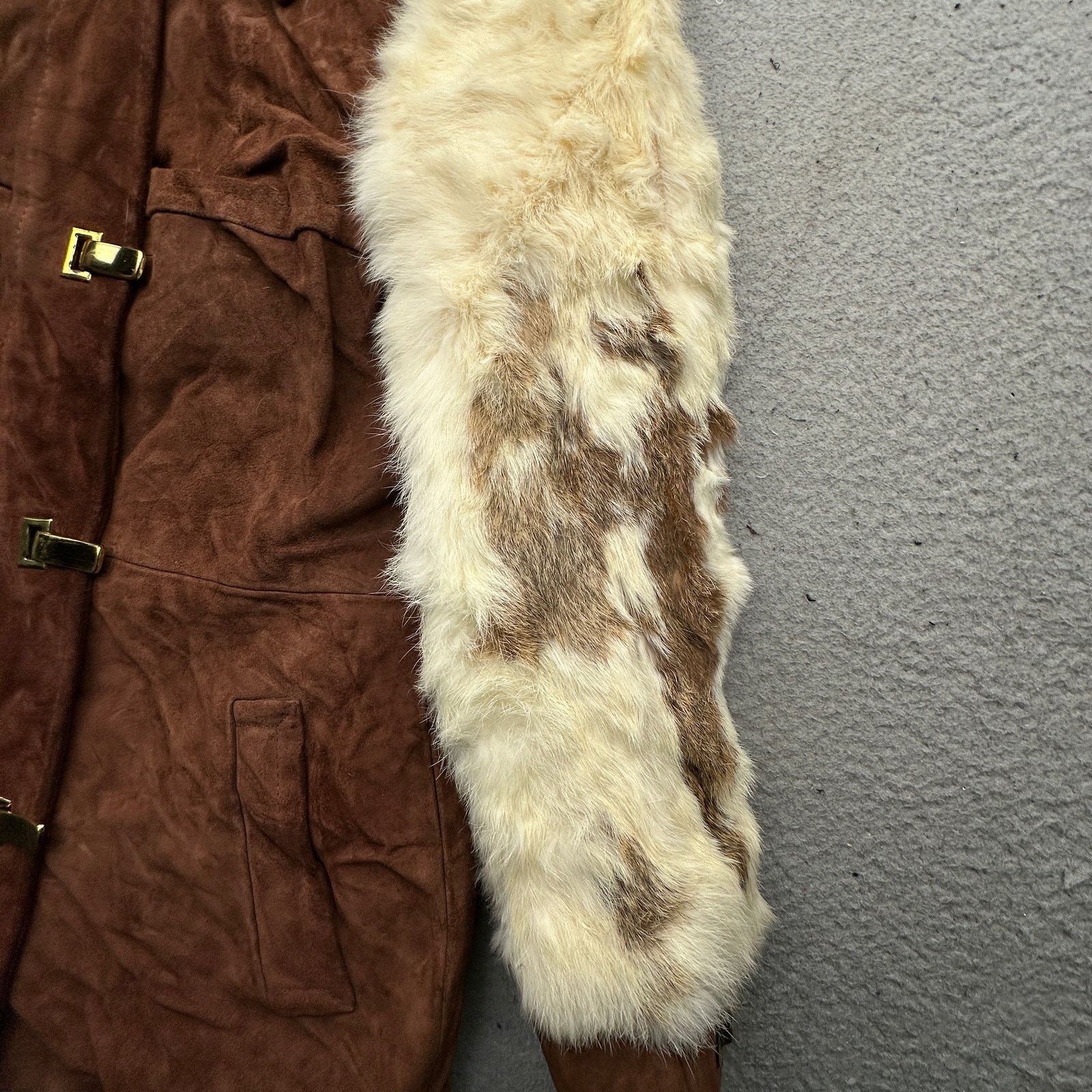 Other Vintage 70s Gutos Suede Leather Real Fur Coat Women S Brown Size S / US 4 / IT 40 - 17 Thumbnail