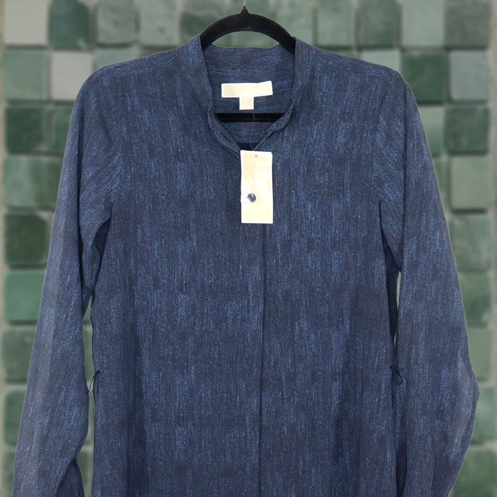 Michael Kors Michael Kors Shirtdress Womens XS Blue Printed Chiffon Shirt Dress Long Sleeve Knee Length Button Dress Womens XS Blue Printed Chiffon Size XS / US 0-2 / IT 36-38 - 1 Thumbnail