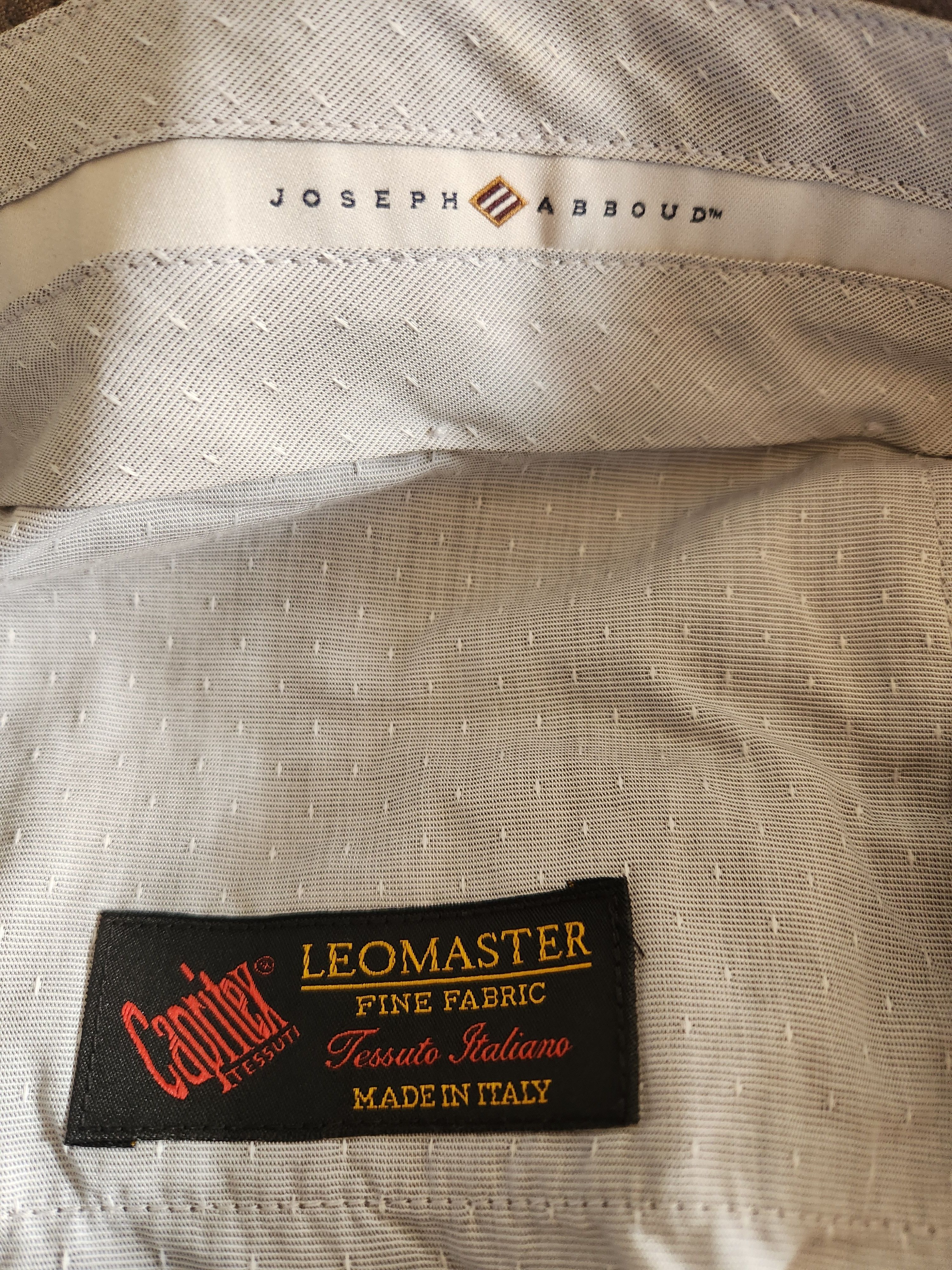 Joseph Abboud Men's 100% Linen Beige Flat Front Pants Size US 34 / EU 50 - 5 Thumbnail