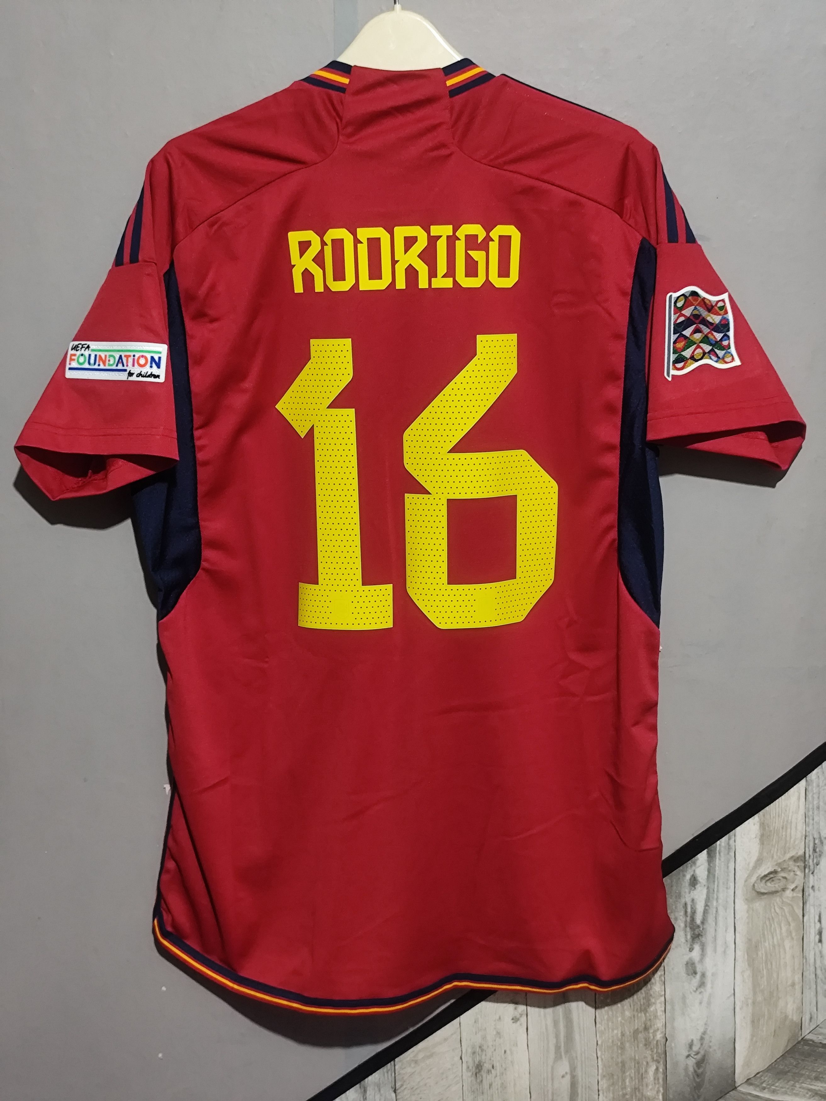 Adidas Spain #16 Rodrigo UEFA Nation League 2022/2023 Home Jersey Size US XL / EU 56 / 4 - 18 Thumbnail