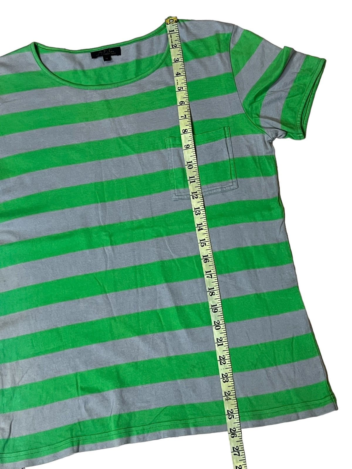 A.P.C. NICE🔥A.P.C PARIS RUE DE FLEURUS STRIPED POCKET TEE SHIRT Size S / US 4 / IT 40 - 7 Thumbnail