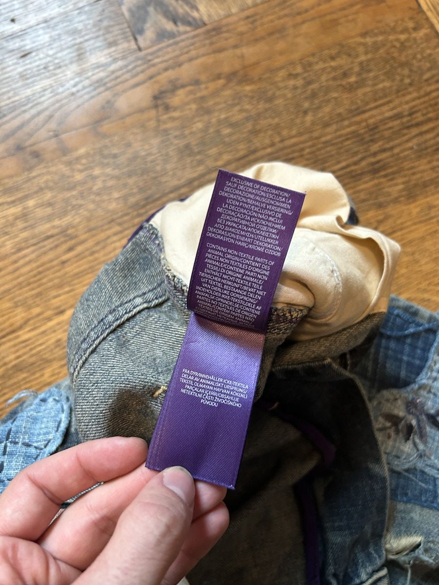 Ralph Lauren Purple Label Runway Tie-Dyed Hand Embroidered and Beaded Boro Jeans Size US 30 / EU 46 - 20 Thumbnail