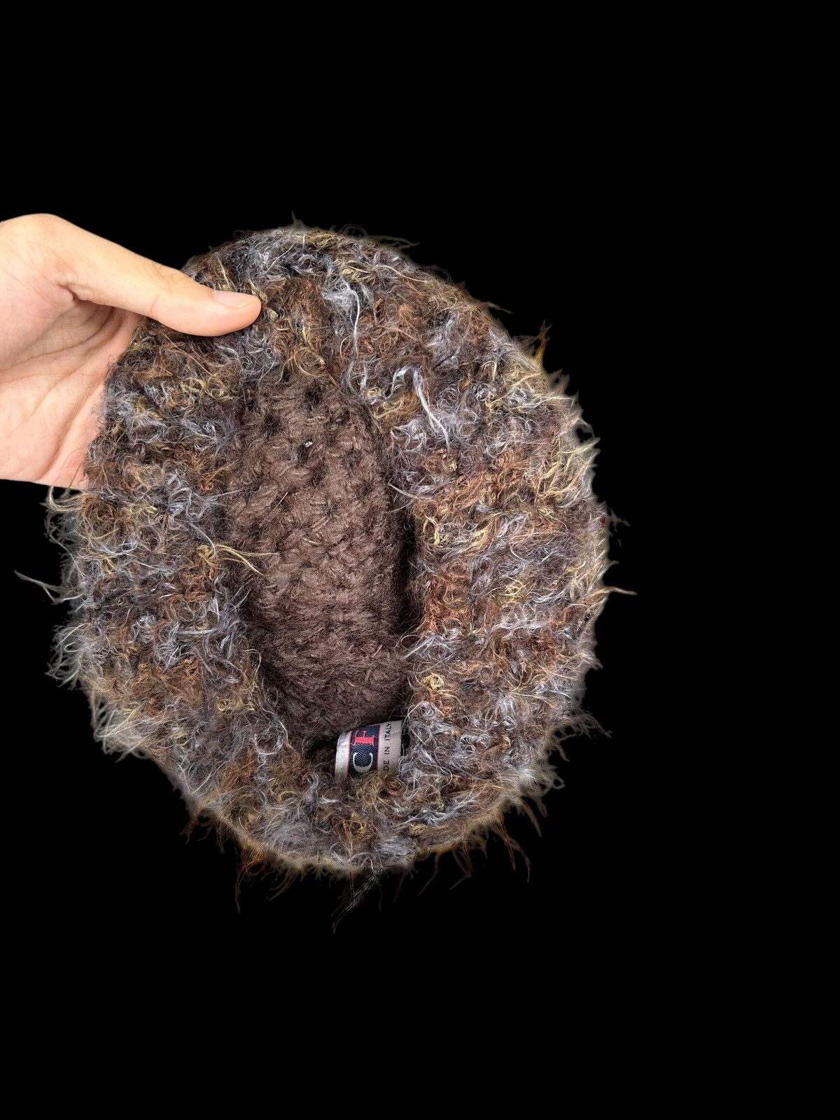 14th Addiction × Hysteric Glamour × Japanese Brand Punk Bondage Style Mohawk Mohair fur Cf Made italy Beanie ☠️☠️ Size ONE SIZE - 4 Thumbnail