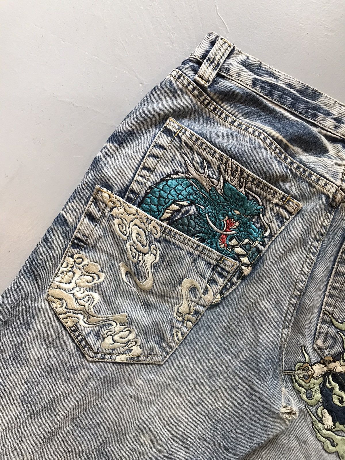 Japanese Brand Vintage Jizo embroidered denim Size US 34 / EU 50 - 12 Thumbnail