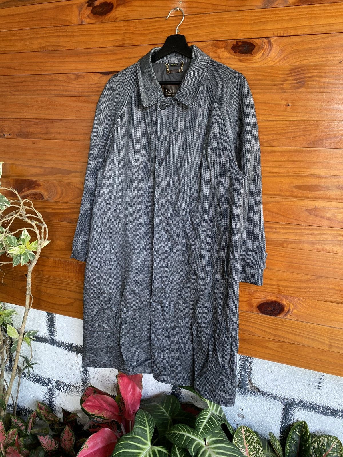 Sanyo Vintage Sanyo Excellent Wool Herringbone Coat – Classic Size US M / EU 48-50 / 2 - 4 Thumbnail
