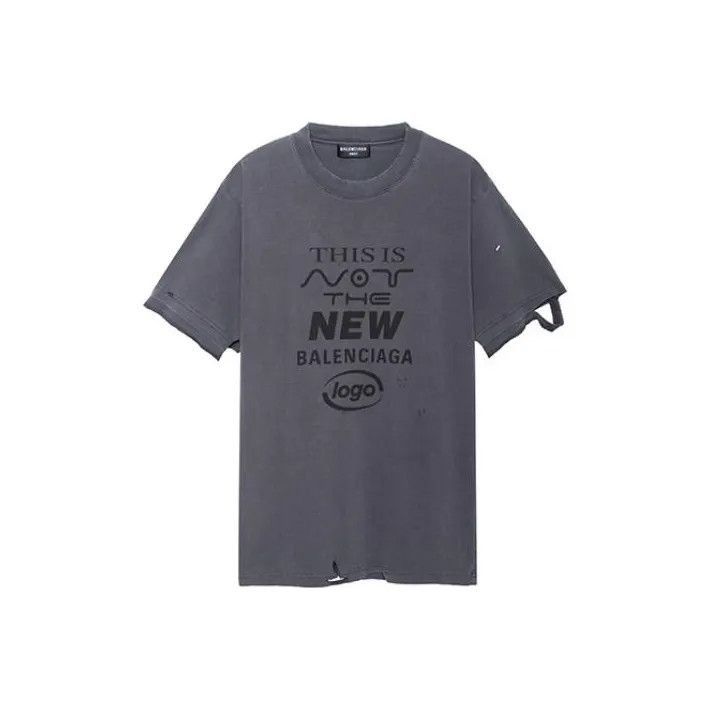 Balenciaga Balenciaga Balenciaga Black Vintage Print Crew Neck TShirt Size US S / EU 44-46 / 1 - 1 Thumbnail