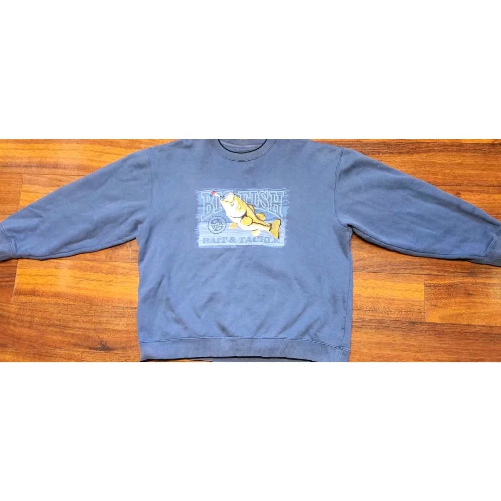 Croft & Barrow Croft & Barrow Sweatshirt Men L Large Blue Bass Fishing Big Fish Vintage Sweater Size US L / EU 52-54 / 3 - 6 Thumbnail