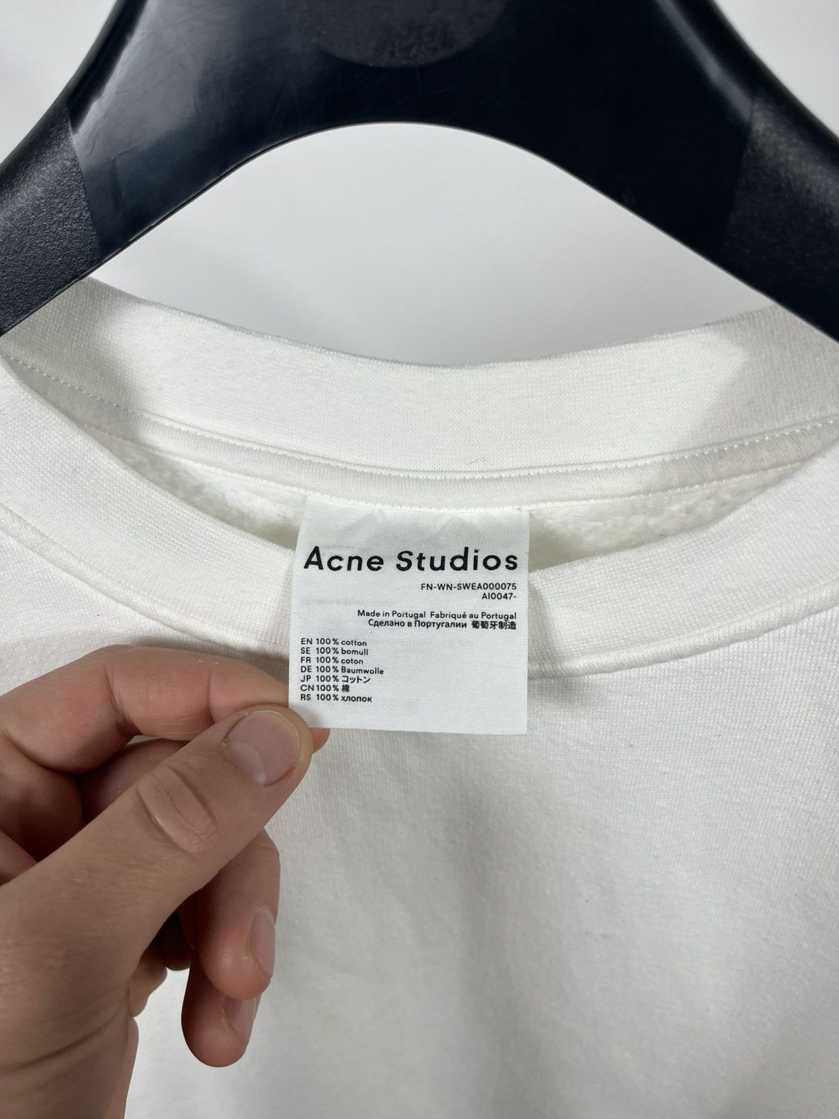 Acne Studios Acne Studios white cotton sweatshirt women’s size S Portugal Size S / US 4 / IT 40 - 4 Thumbnail