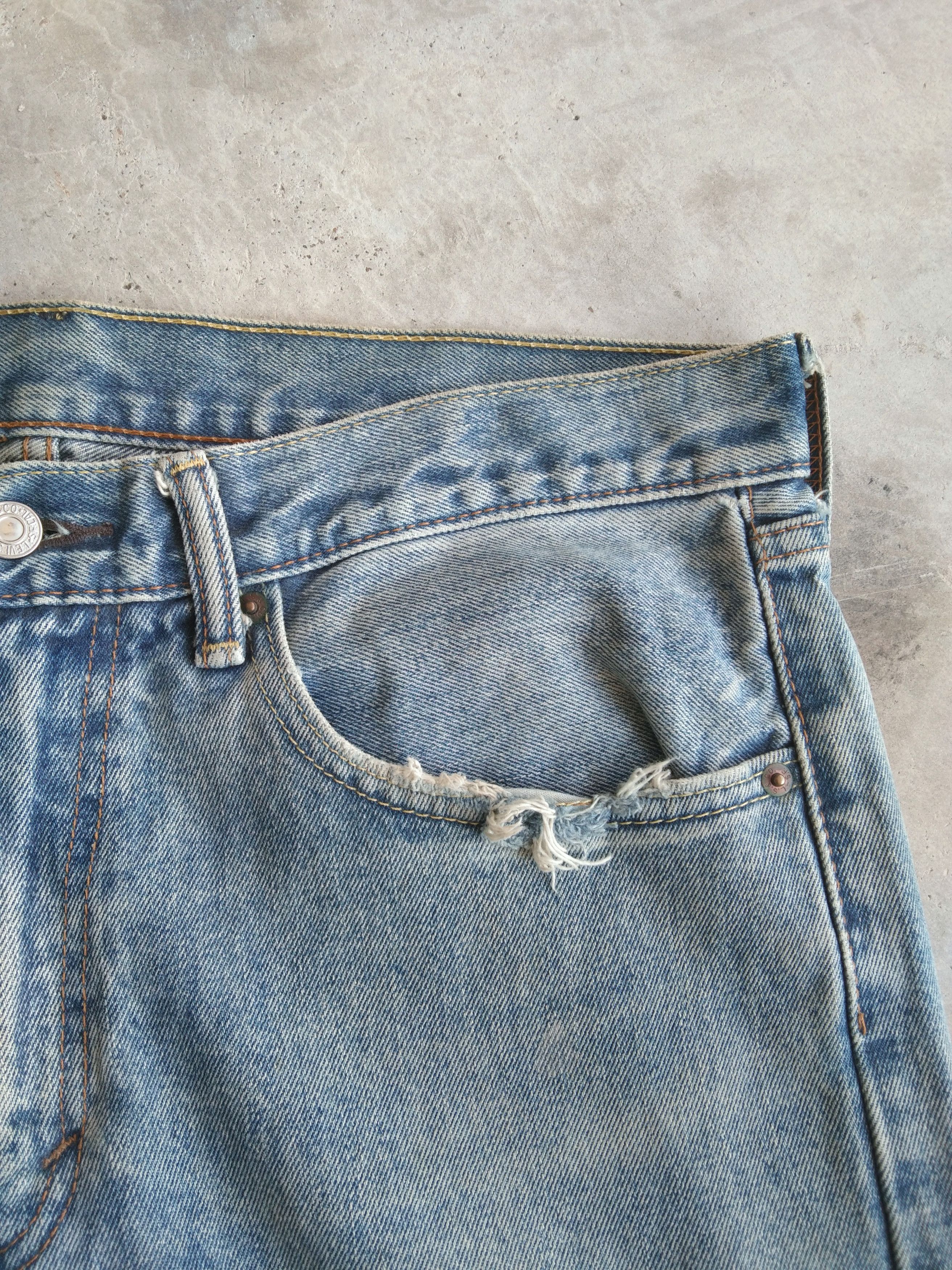 Levi's Vintage Levi's Jeans 505 Paint Splatter Distressed 34x32 Size US 34 / EU 50 - 5 Thumbnail
