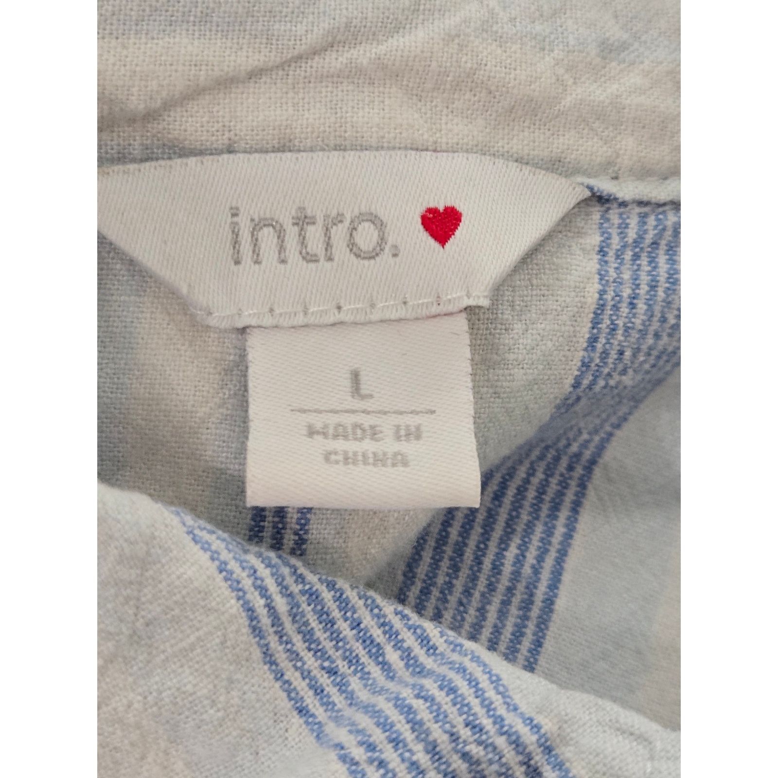 Other Intro Blue White Striped Linen Button Up Shirt Dress L Size L / US 10 / IT 46 - 5 Thumbnail