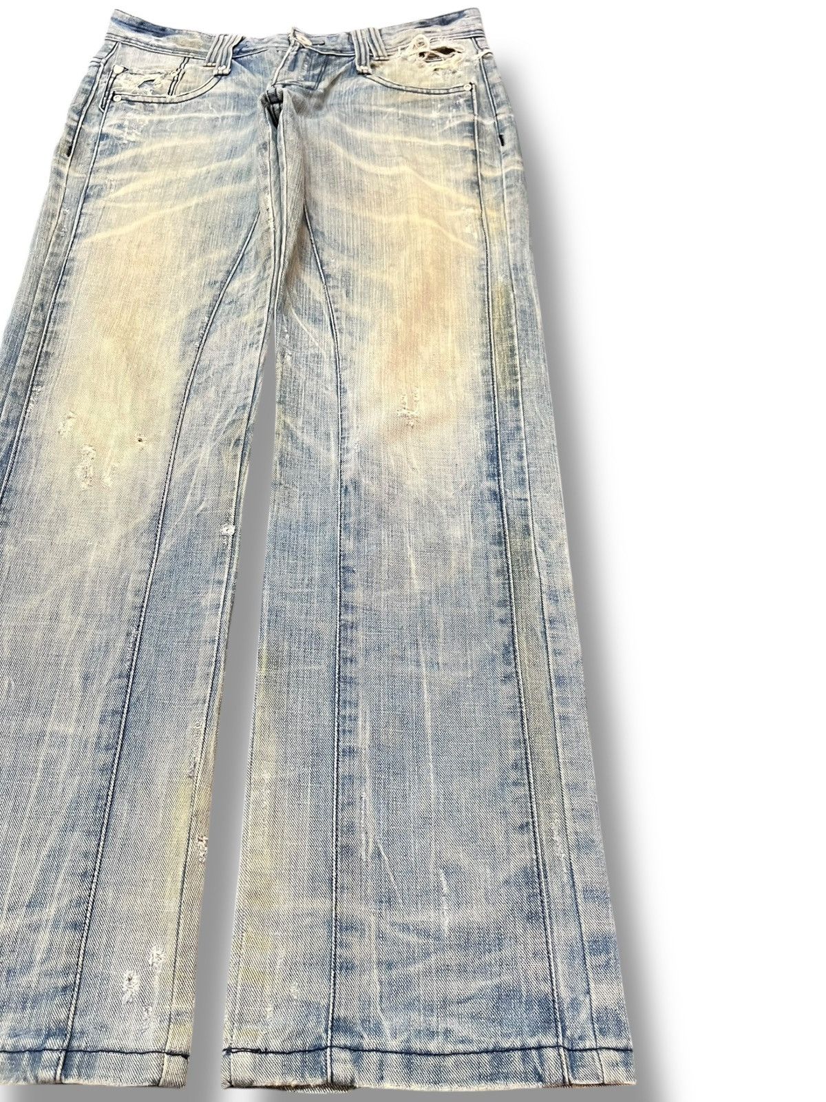 Hysteric Glamour Vintage A.V.H Baggy Skater Mudwash Distressed Denim Size US 33 - 4 Thumbnail