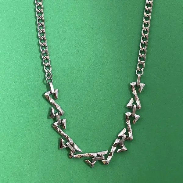 Designer × Jewelry Titanium Steel Link Chain Necklace for Men Women Size ONE SIZE - 1 Thumbnail