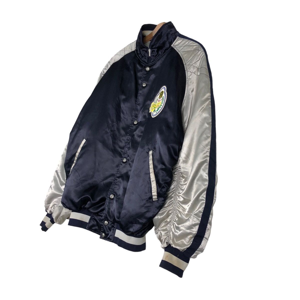 Japanese Brand 🔥Vintge Satin Bomber Jacket Sukajan Design Mizuno Japan Size US L / EU 52-54 / 3 - 2 Thumbnail