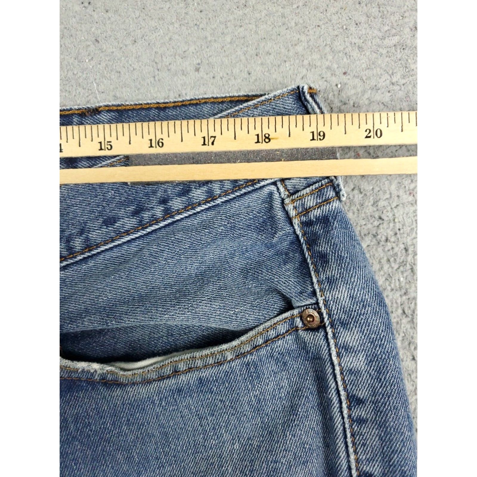 Levi's Levis Mens 505 Straight Leg Jeans 38x29 Extra Large Blue Denim Pants Size US 38 / EU 54 - 4 Thumbnail