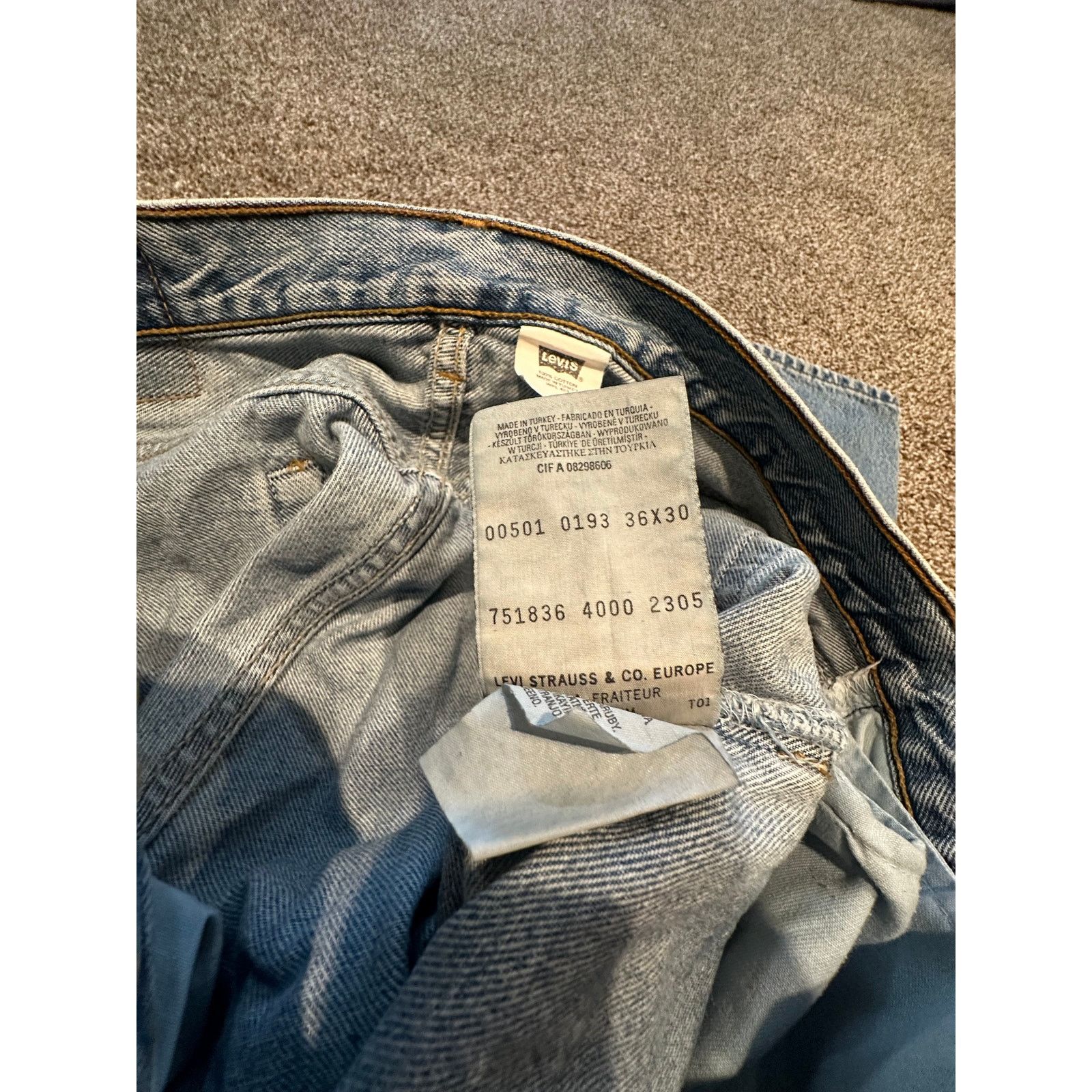 Levi's 1993 Levis 501 Size US 32 / EU 48 - 3 Thumbnail