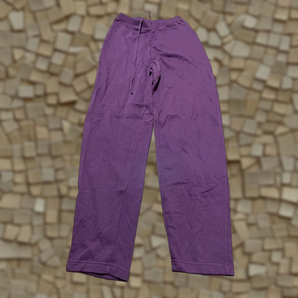 Vintage LAT Pants Women's Small Purple Sweatpants Tie Waist Pants Size 28" / US 6 / IT 42 - 1 Thumbnail